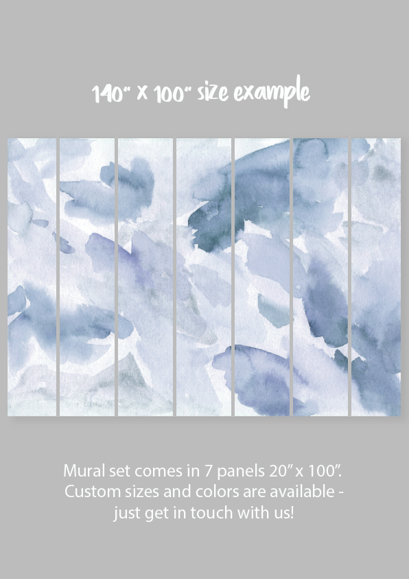 Peel and stick watercolor wallpaper