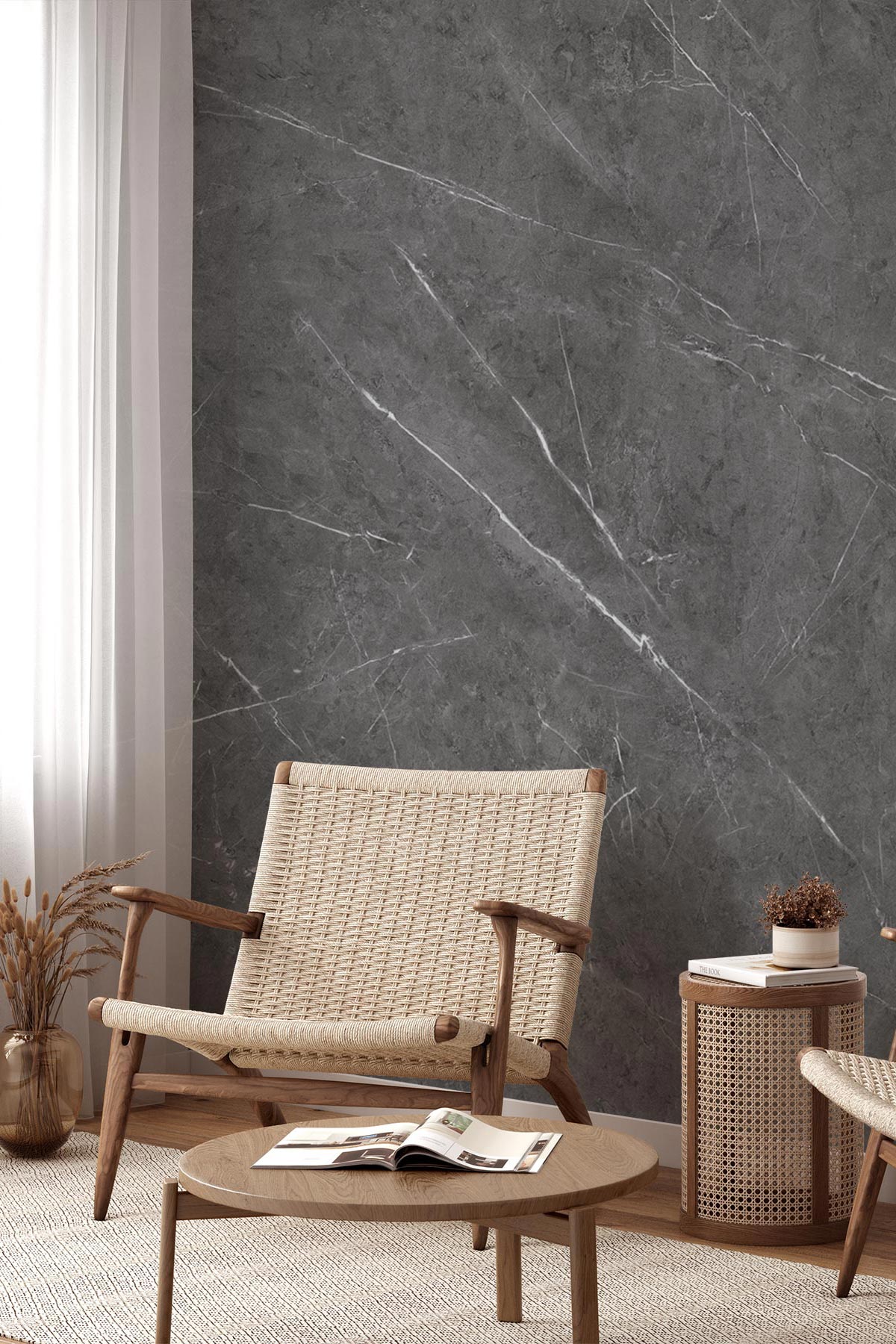 Dark Marble Stone Peel And Stick Wallpaper