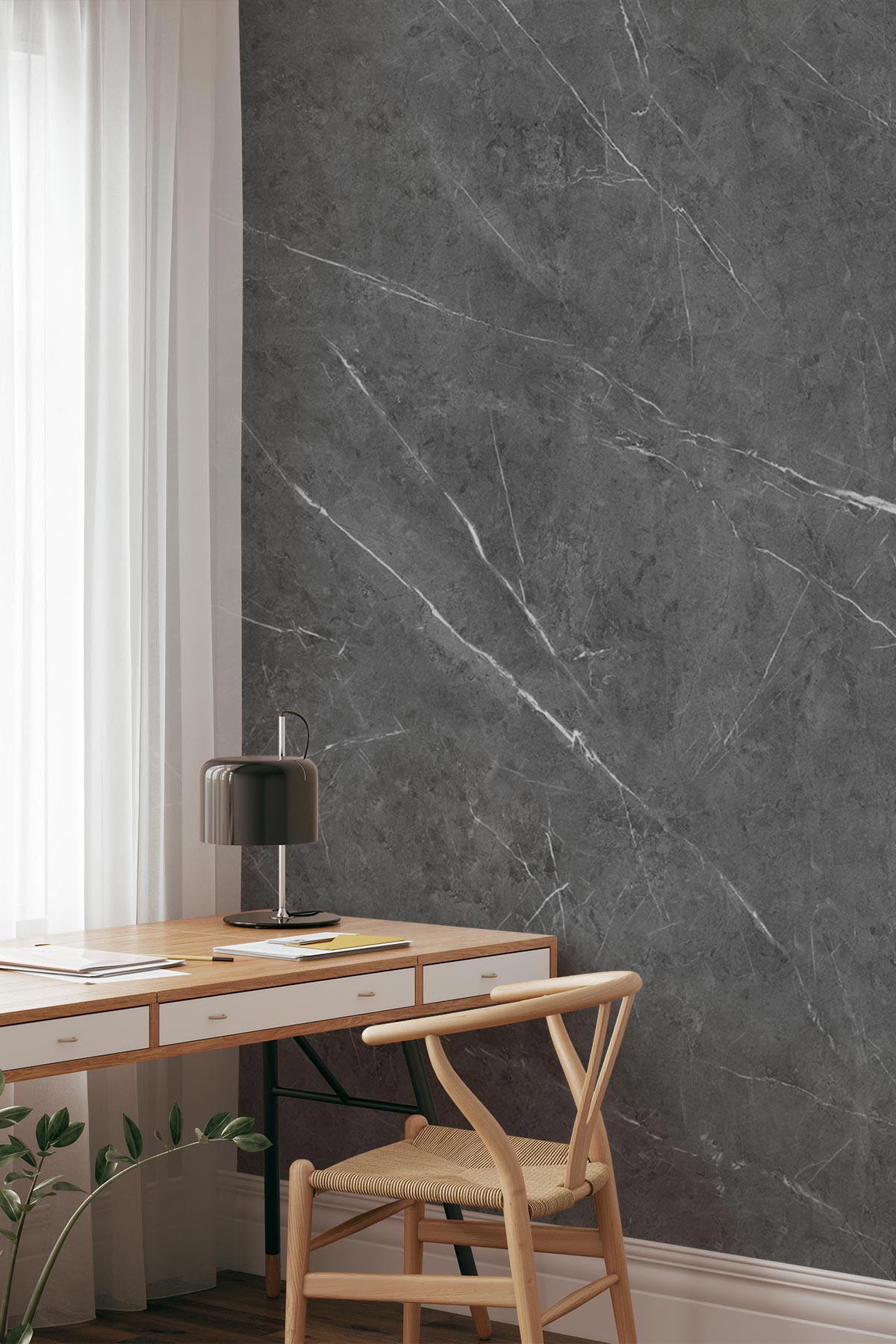 Dark Marble Stone Peel And Stick Wallpaper