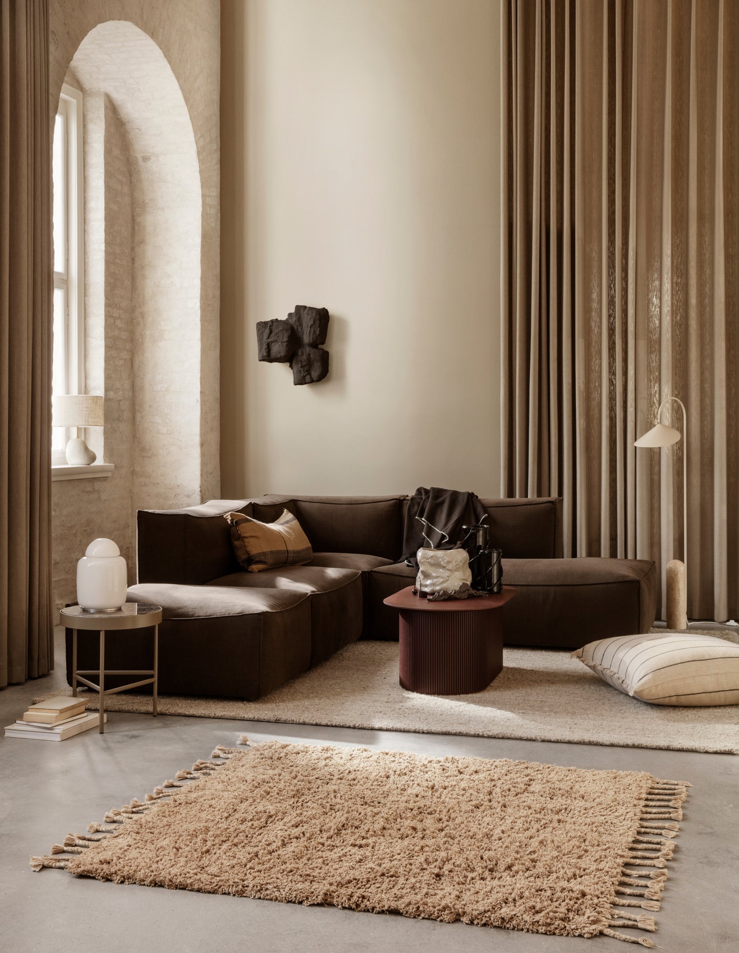 Ferm Living Amass matto 140x140 hiekka