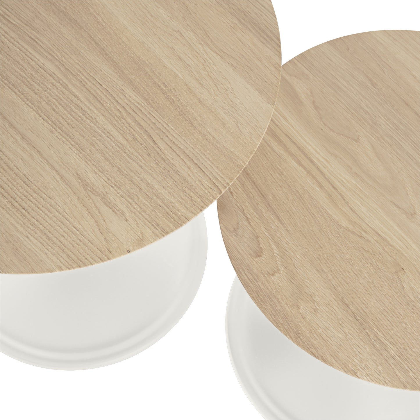 Muuto Soft sivupöytä Ø41 korkea tammi/luonnonvalkoinen