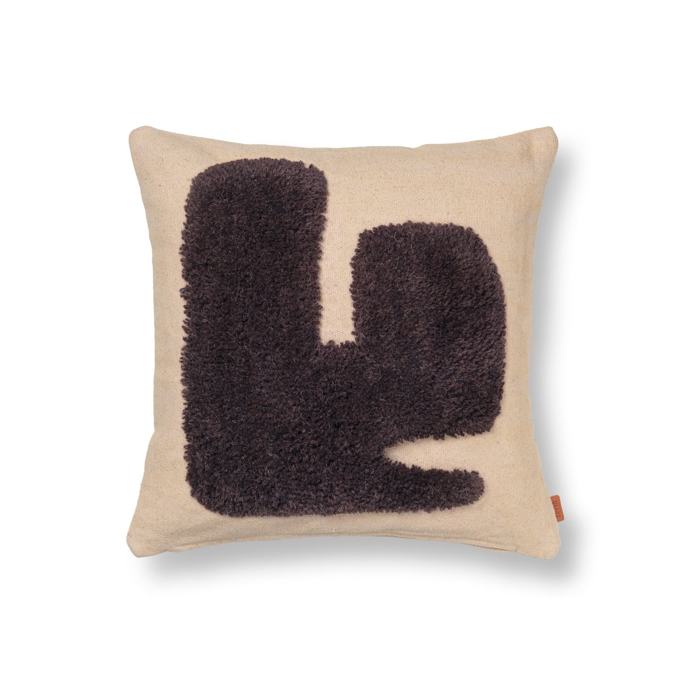 Ferm Living Lay tyyny 50x50 hiekka/tummanruskea
