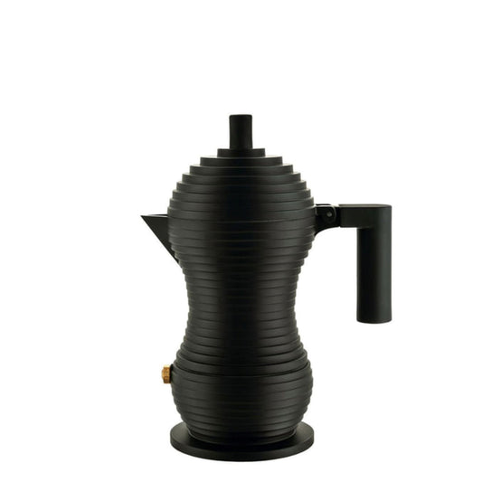 Alessi Pulcina espressopannu 3 kuppia musta/musta