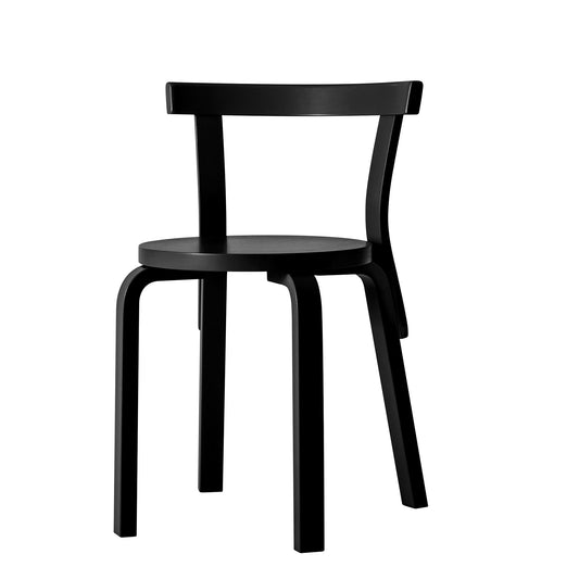 Artek 68 tuoli maalattu musta