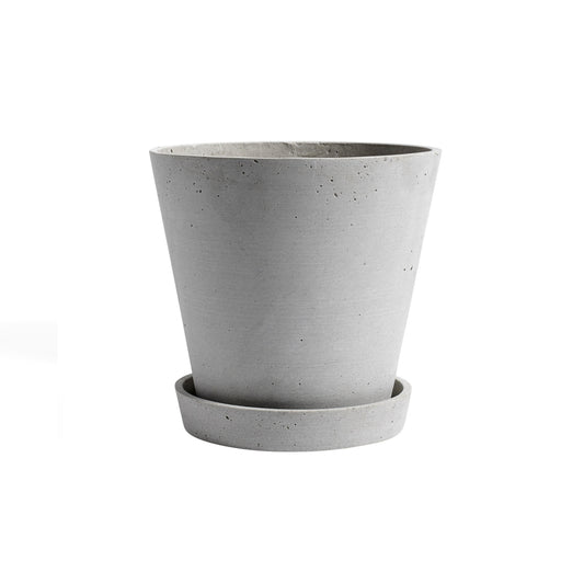 HAY Flowerpot XL ruukku+lautanen harmaa