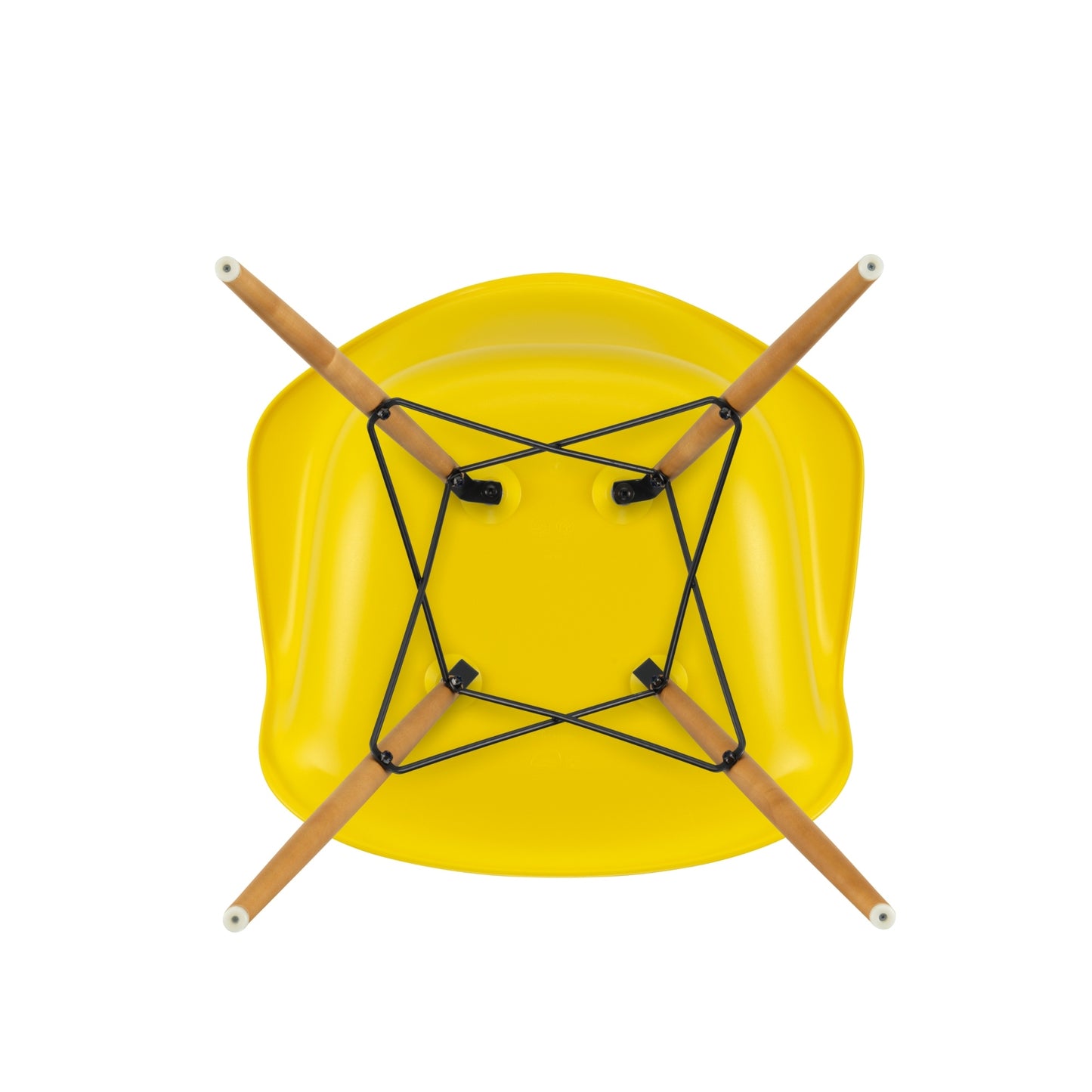 Vitra Eames DAW tuoli keltainen/vaahtera