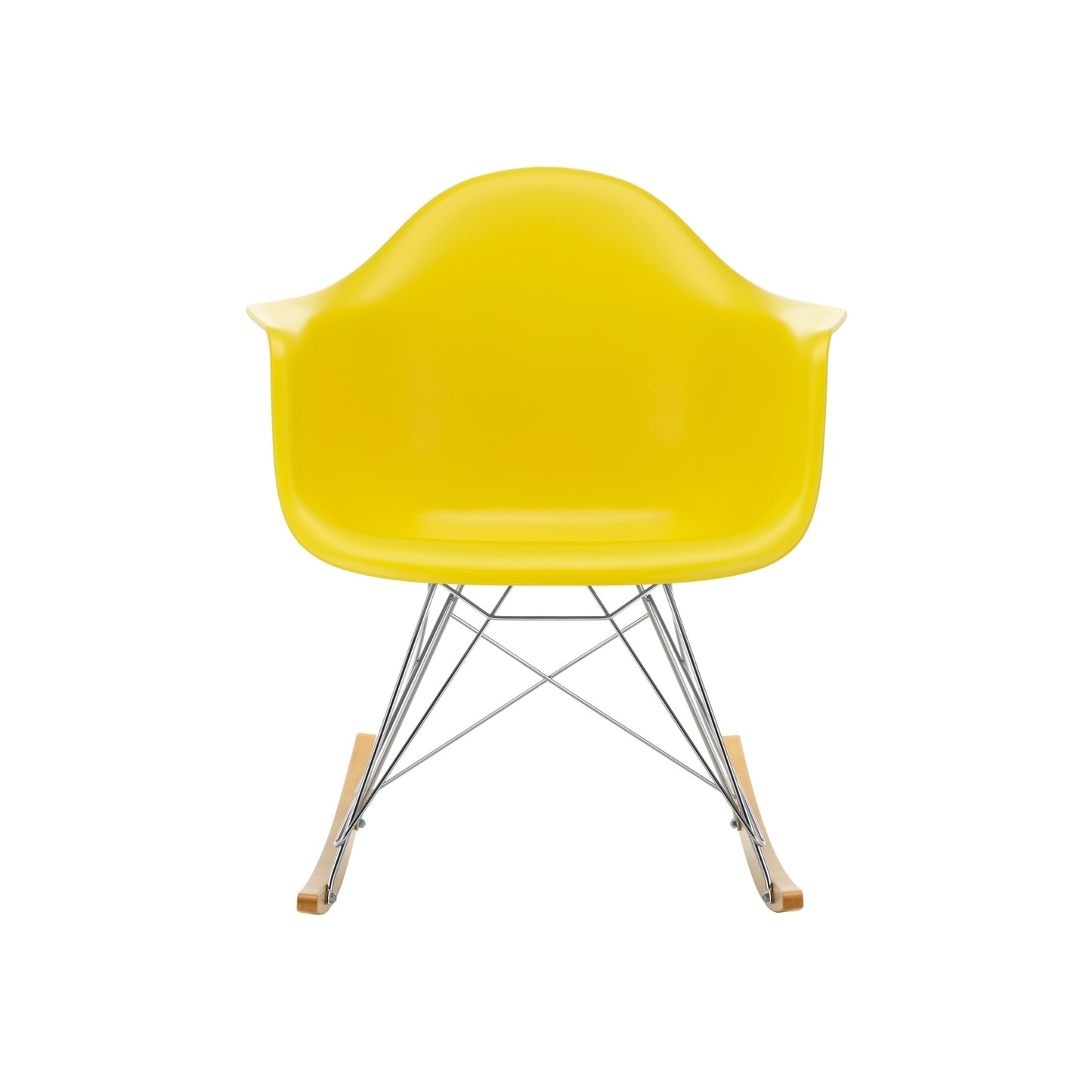 Vitra Eames RAR keinutuoli keltainen/vaahtera