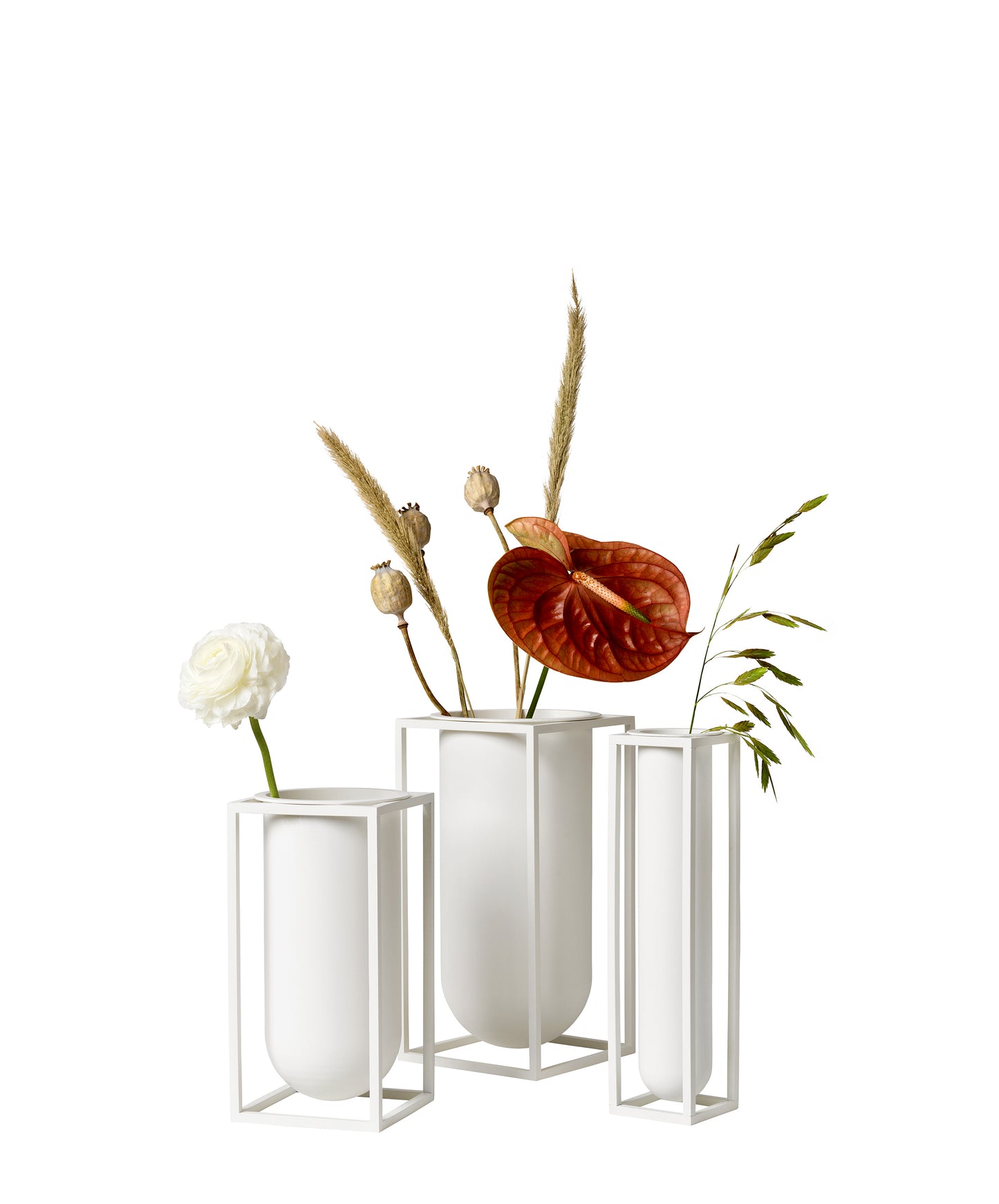 By Lassen Kubus Lily maljakko valkoinen