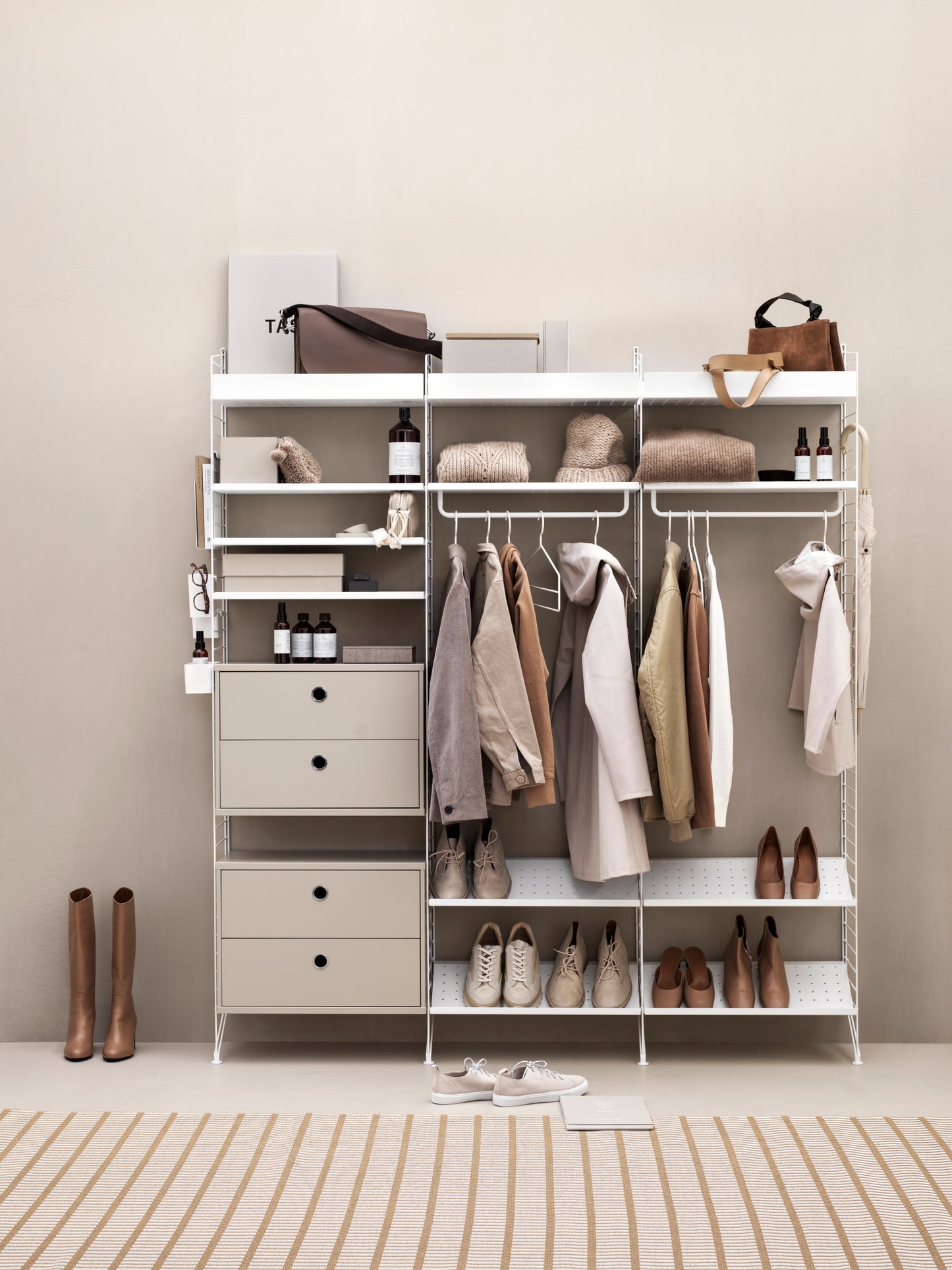 String System laatikosto 58cm beige