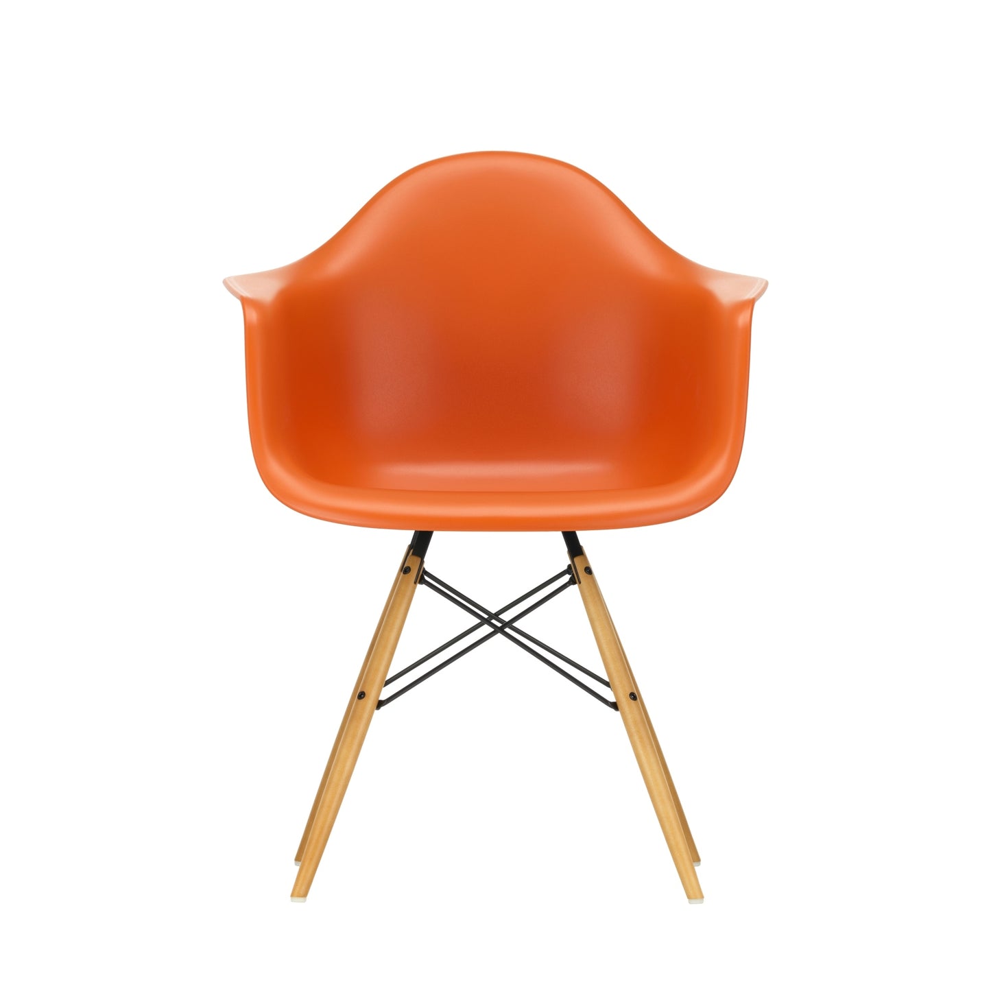 Vitra Eames DAW tuoli oranssi/vaahtera