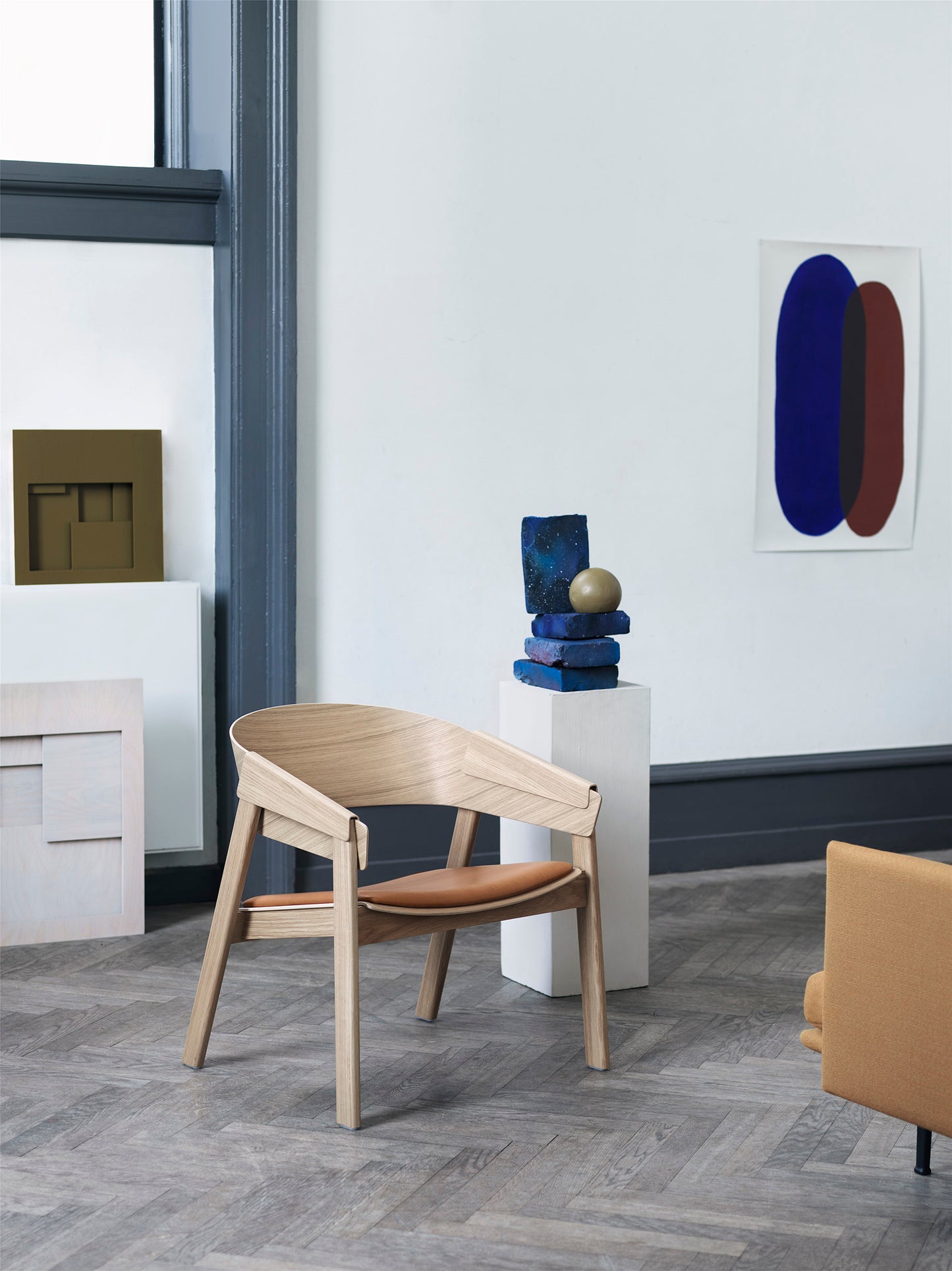 Muuto Cover lounge tuoli tammi/nahka