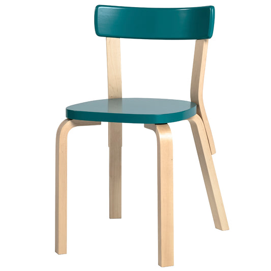 Artek 69 tuoli istuin ja selkänoja petrooli