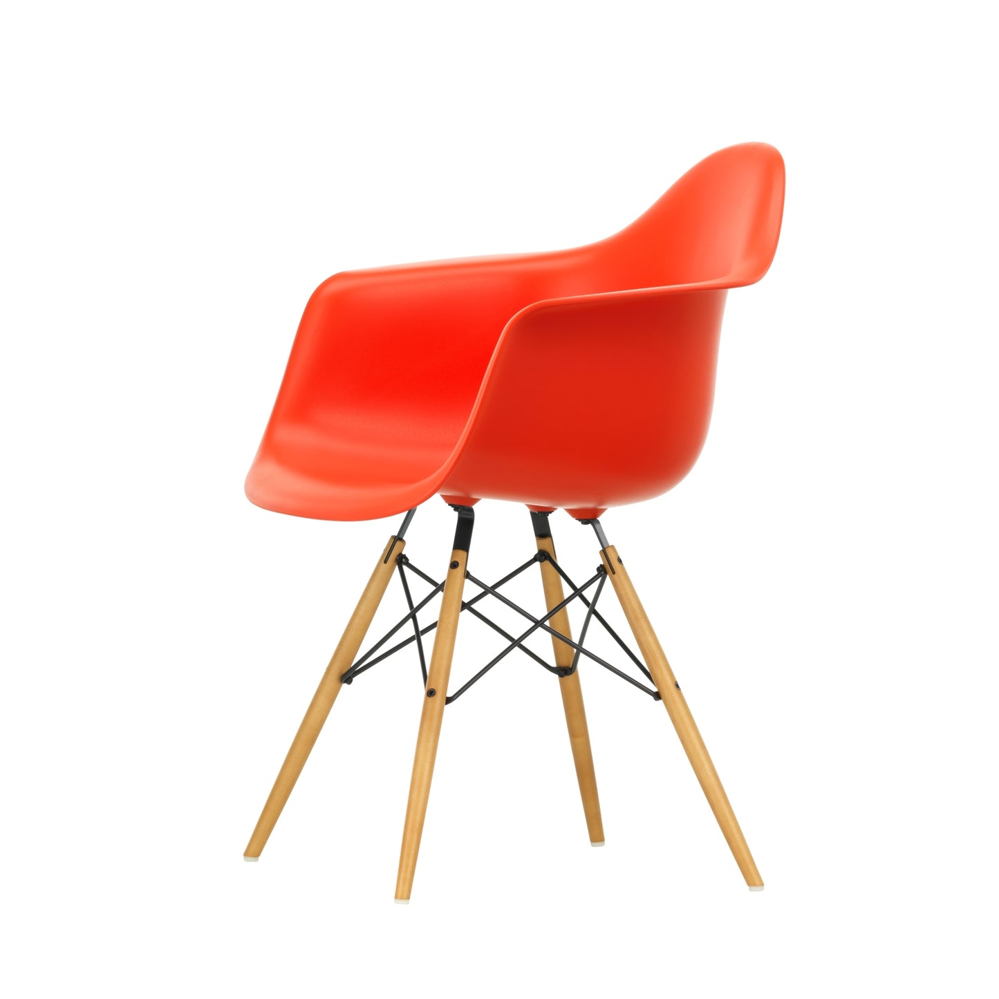 Vitra Eames DAW tuoli punainen/vaahtera