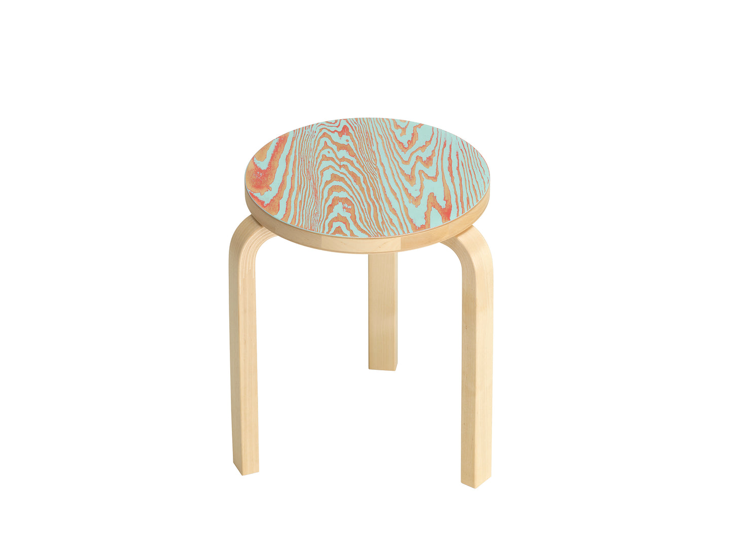 Artek 60 ColoRing jakkara istuin punainen/turkoosi