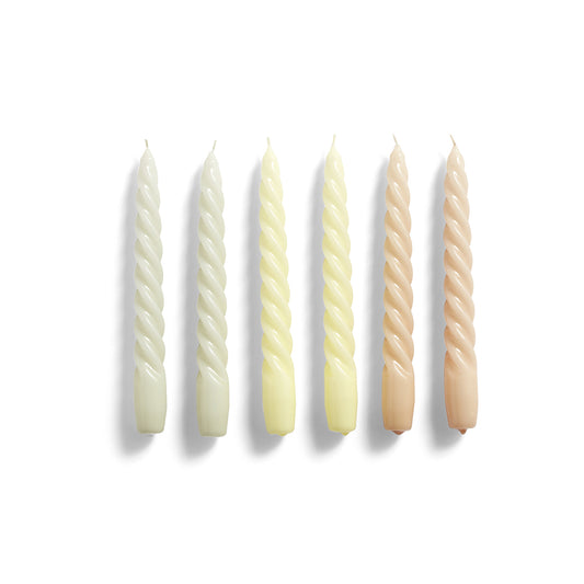 HAY Twist kynttilät 6kpl harmaa-beige