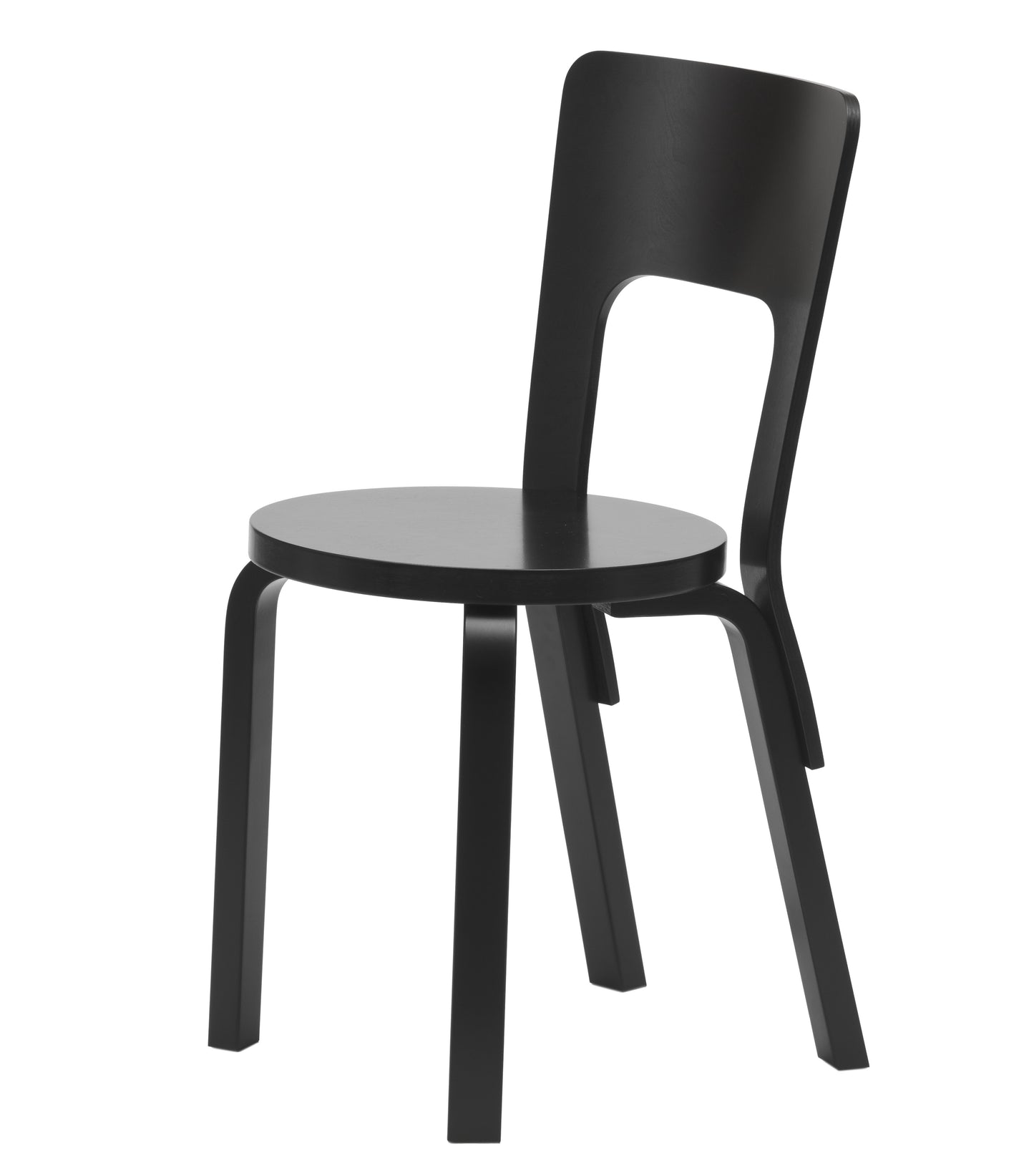 Artek 66 tuoli maalattu musta