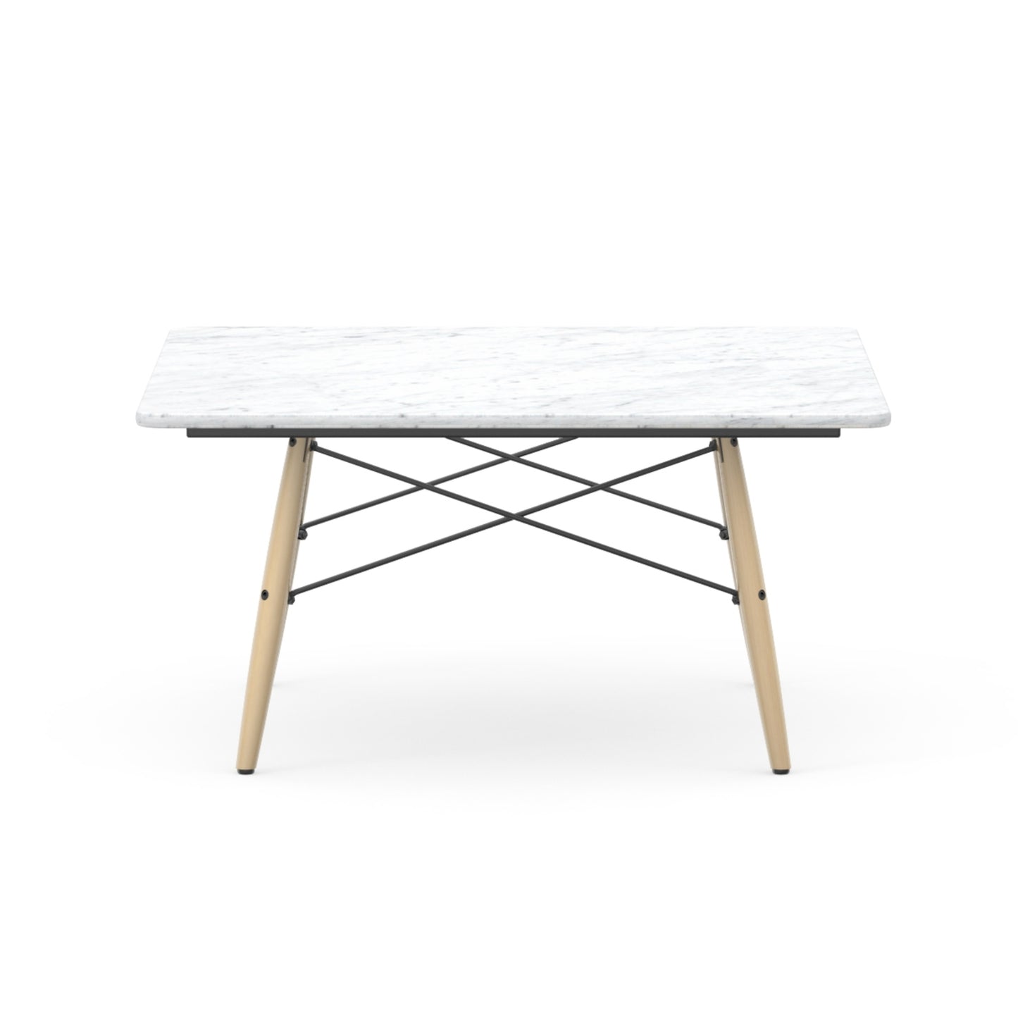 Vitra Eames sohvapöytä 76x76 saarni/valkoinen marmori