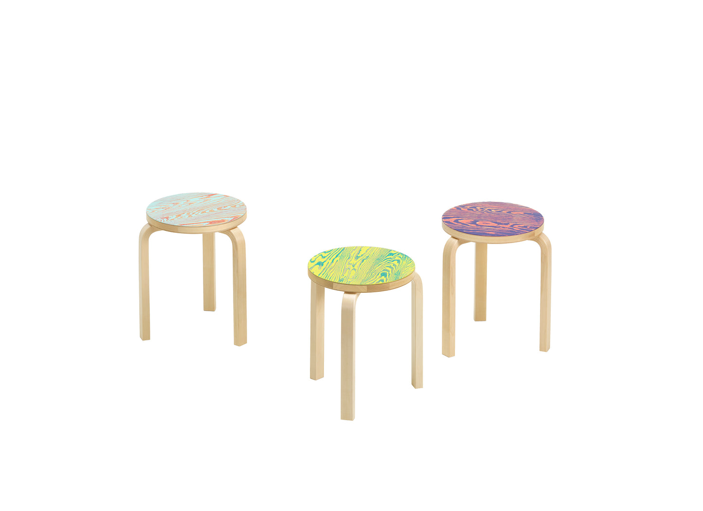 Artek 60 ColoRing jakkara istuin koralli/violetti