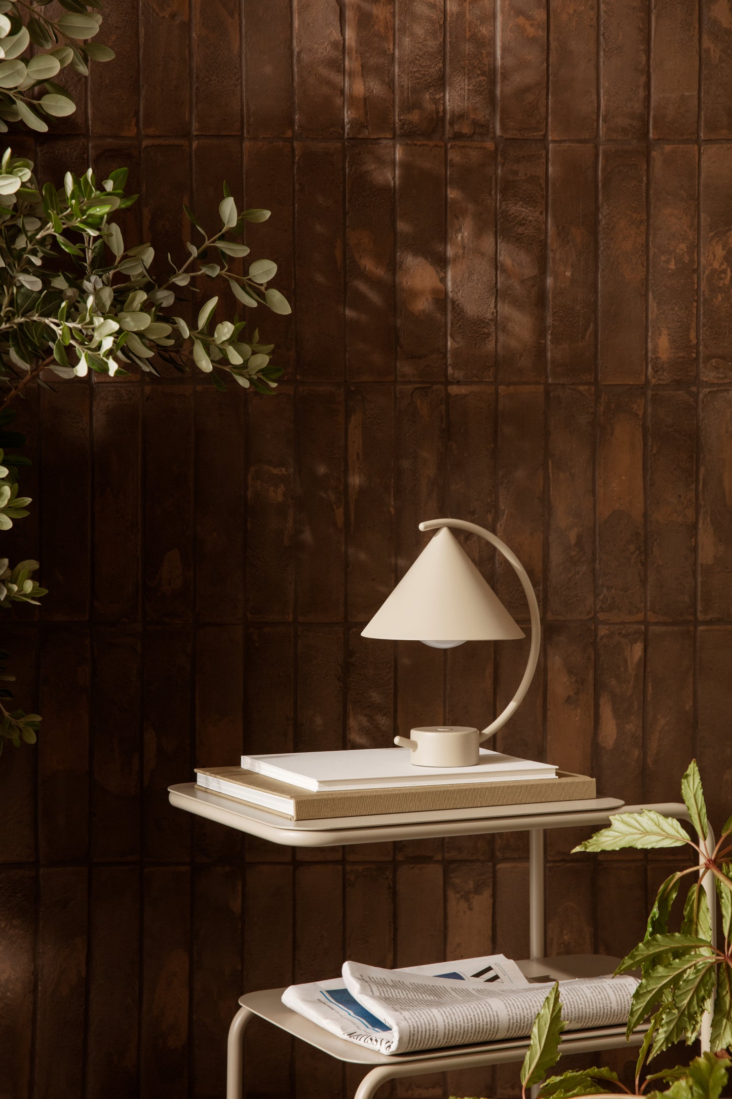 Ferm Living Meridian pöytävalaisin cashmere