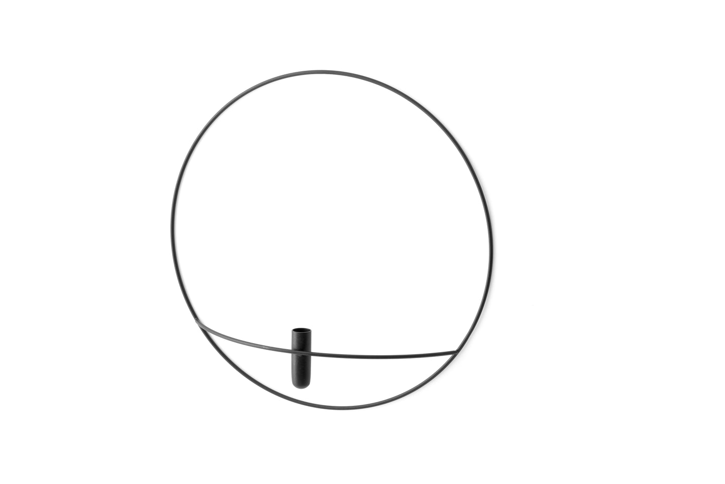 Menu POV Circle L vaasi/kynttelikkö musta
