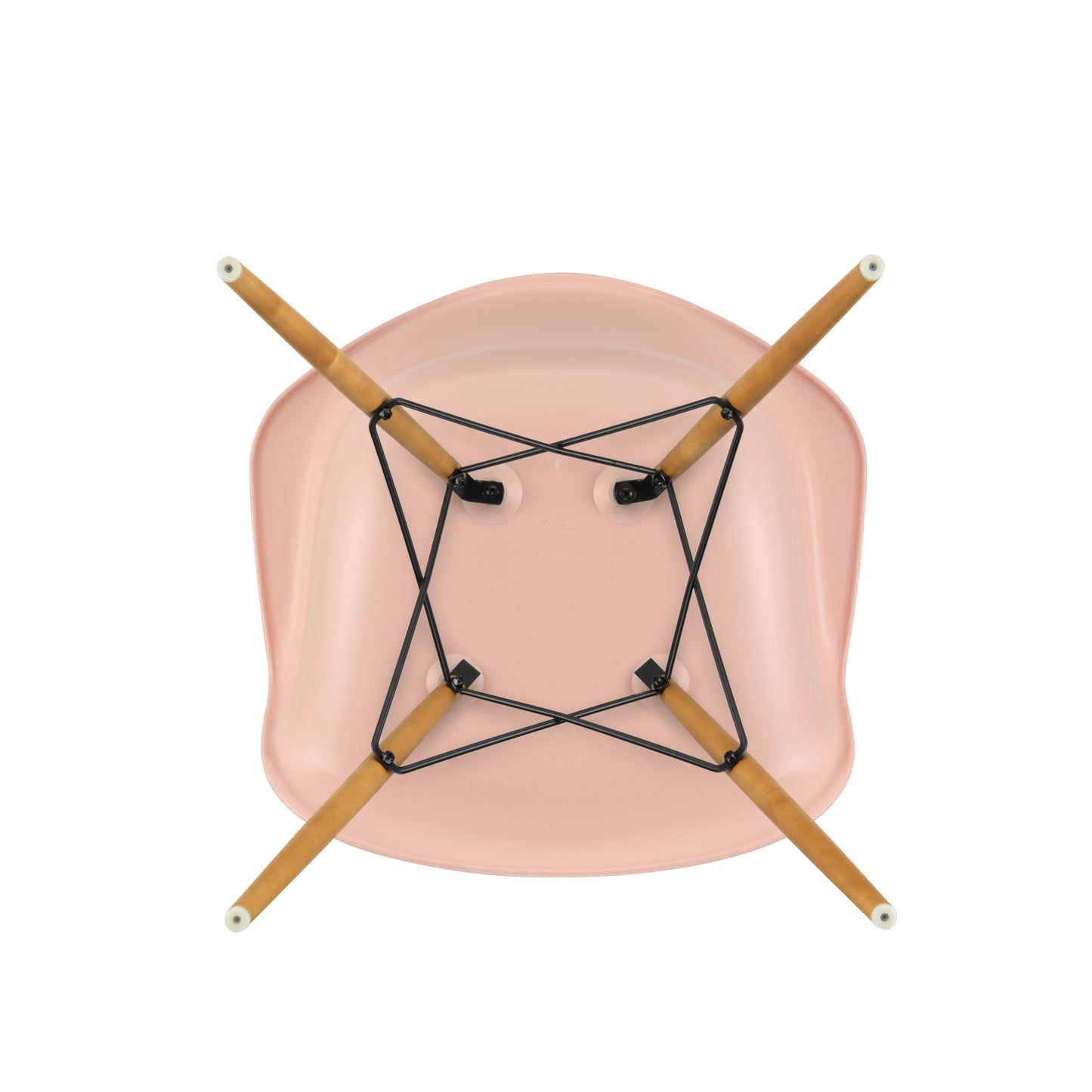 Vitra Eames DAW tuoli roosa/vaahtera