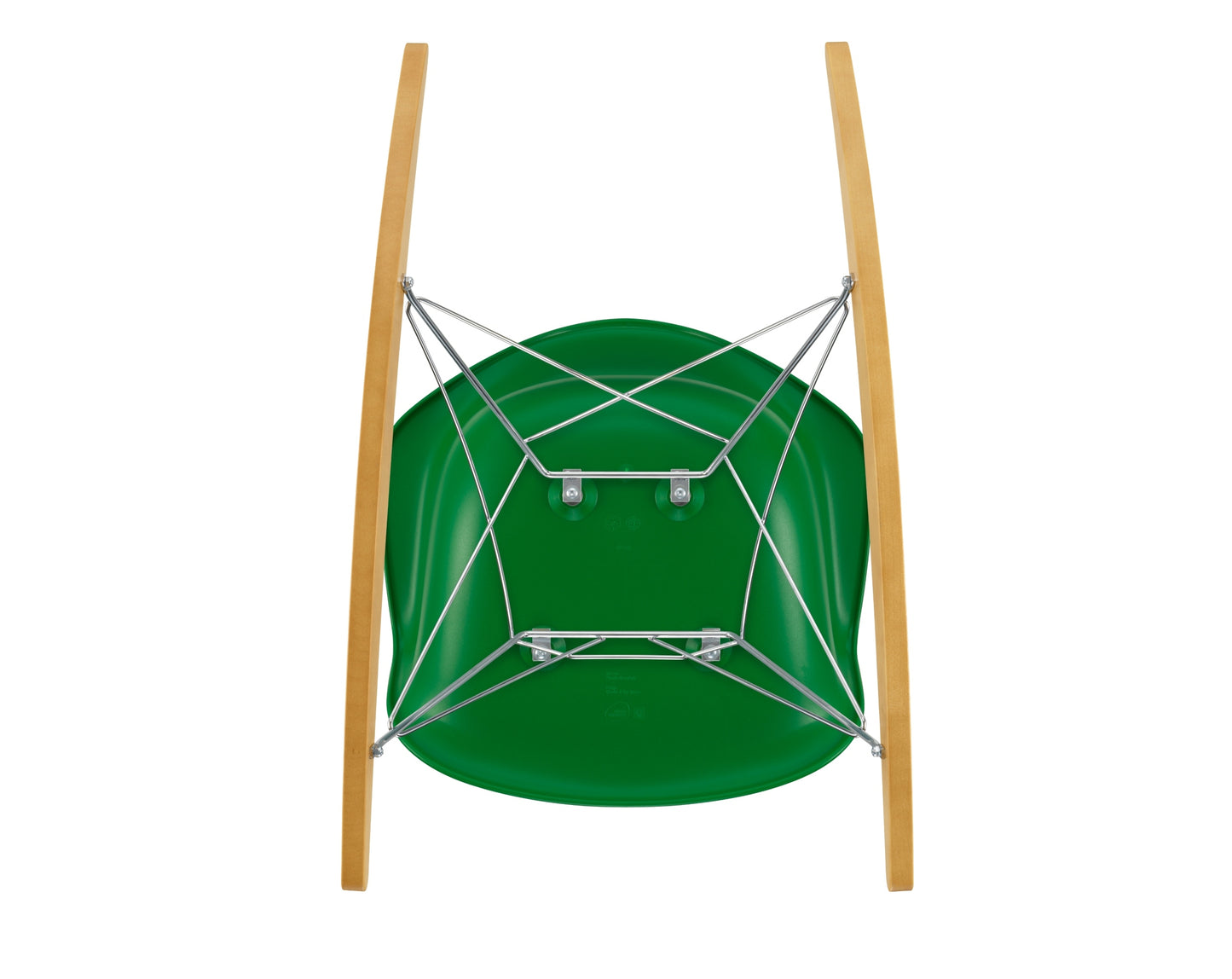 Vitra Eames RAR keinutuoli vihreä/vaahtera