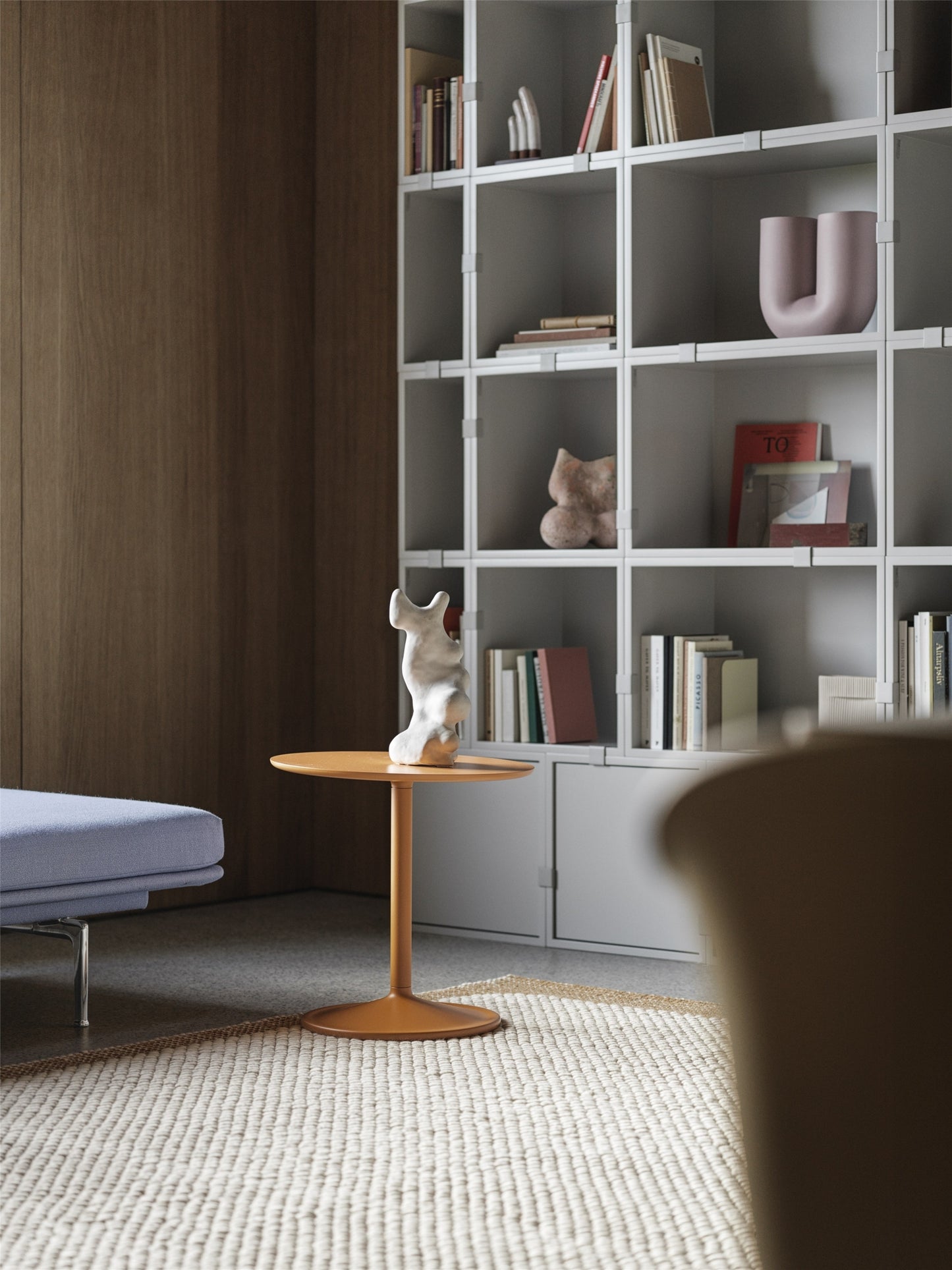 Muuto Soft sivupöytä Ø48 korkea oranssi