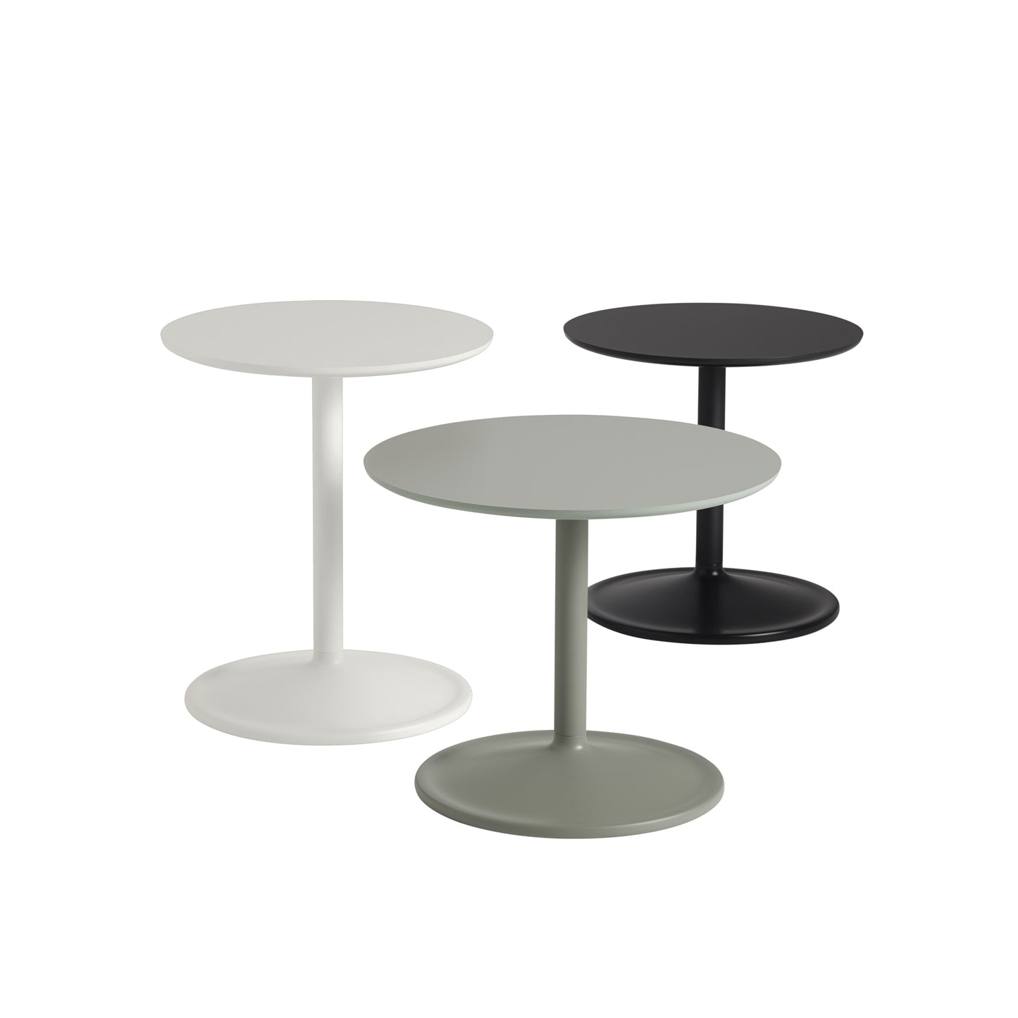 Muuto Soft sivupöytä Ø41 matala musta