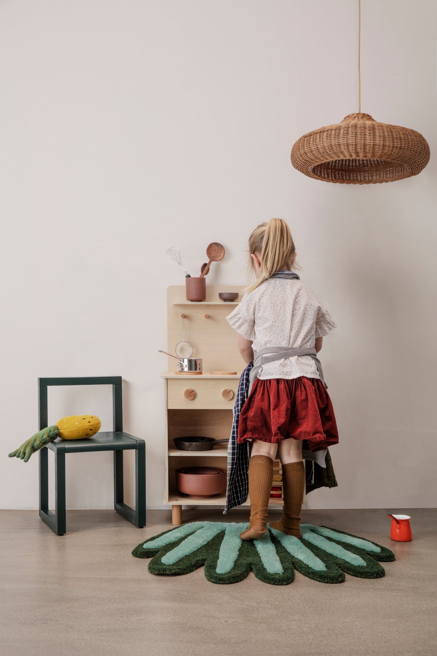 Ferm Living punottu Disc varjostin rottinki
