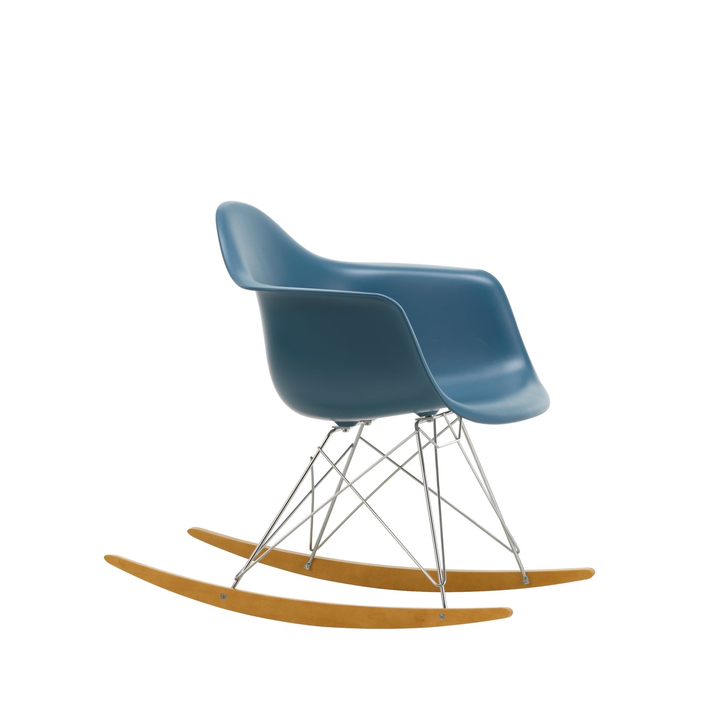 Vitra Eames RAR keinutuoli sininen/vaahtera