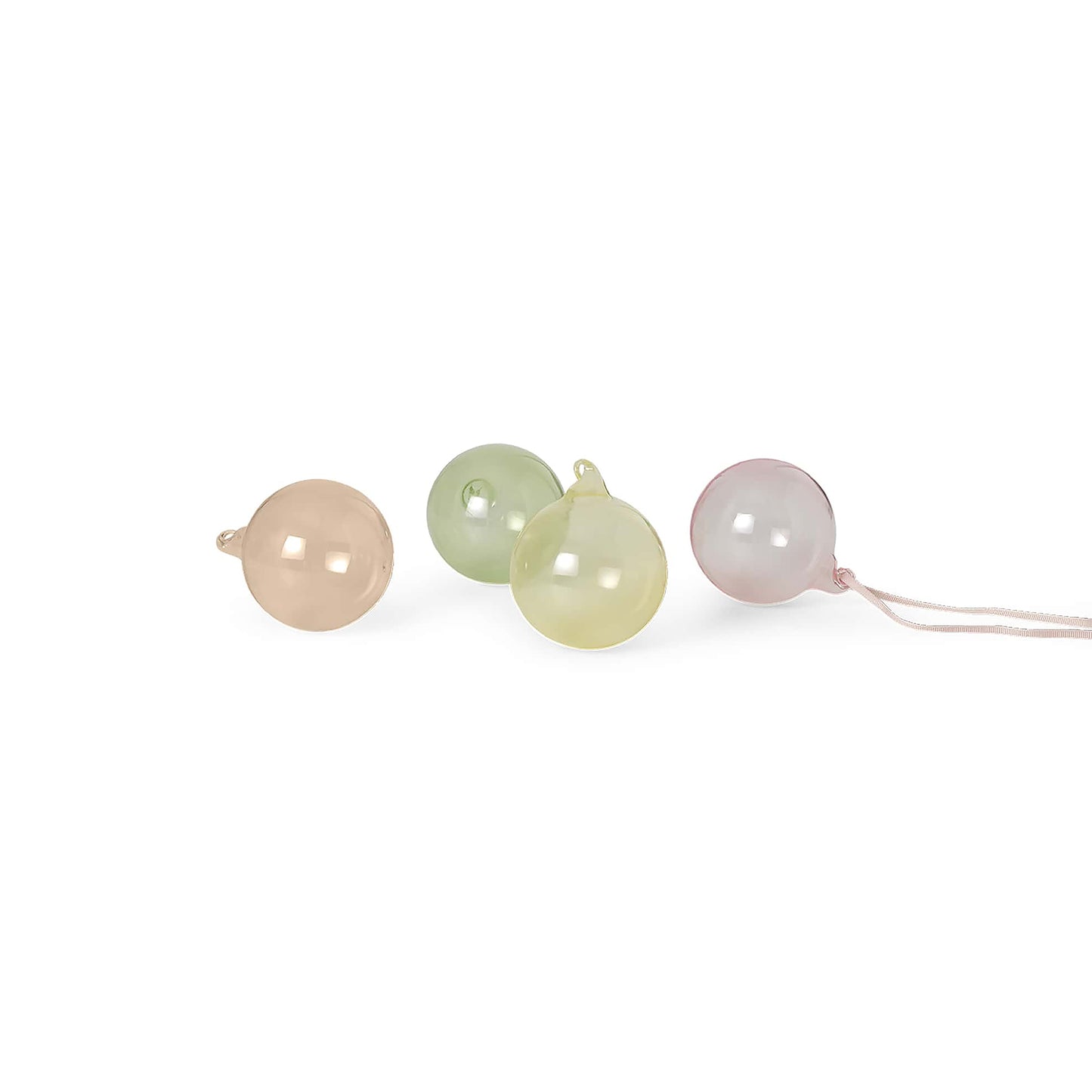 Ferm Living lasikoristeet M 4kpl vaalea