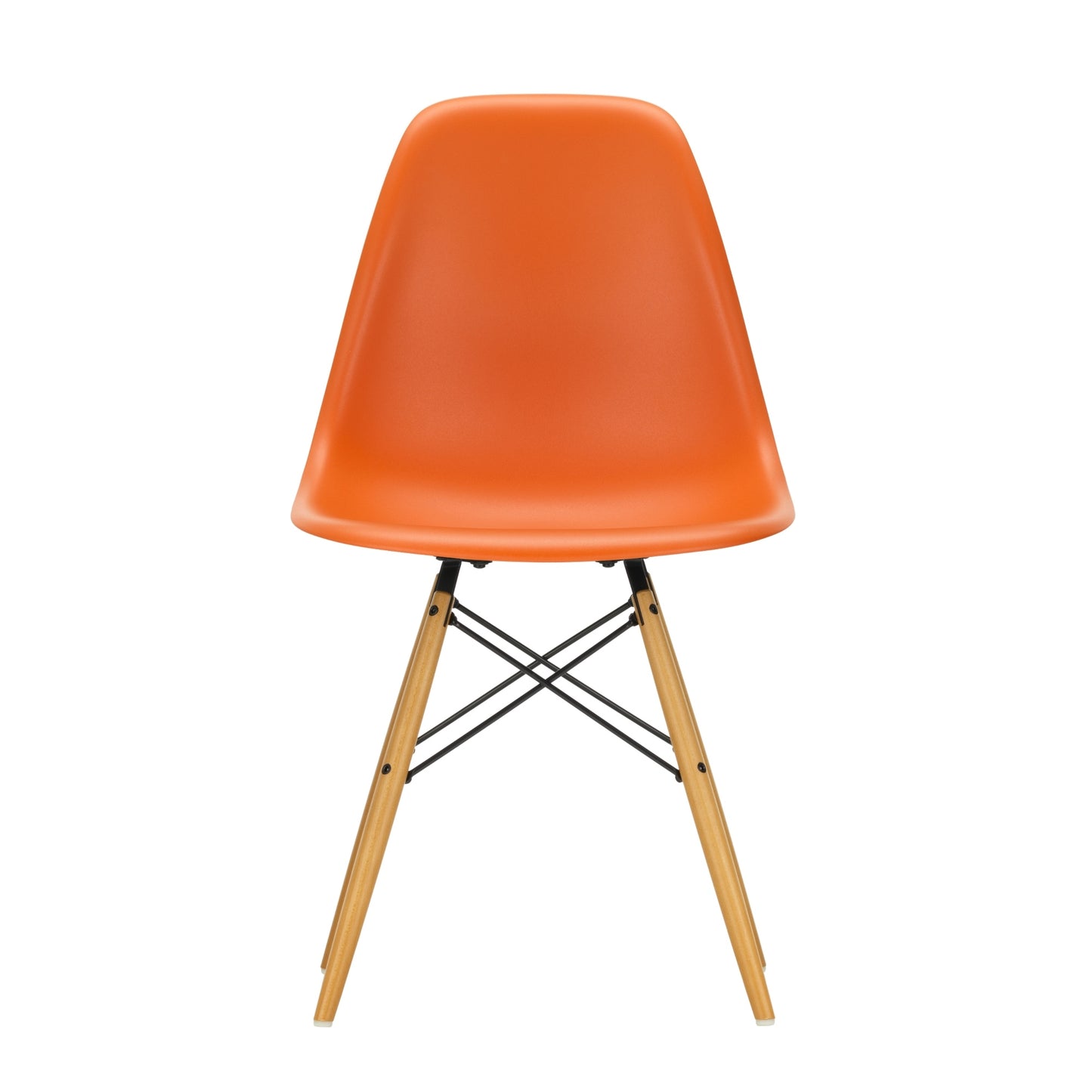 Vitra Eames DSW tuoli oranssi/vaahtera