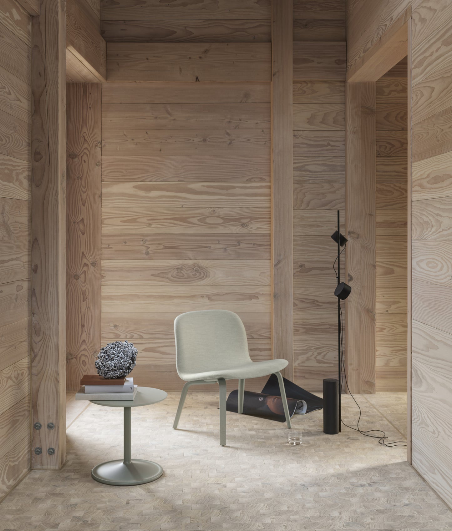 Muuto Soft sivupöytä Ø41 matala vihreä