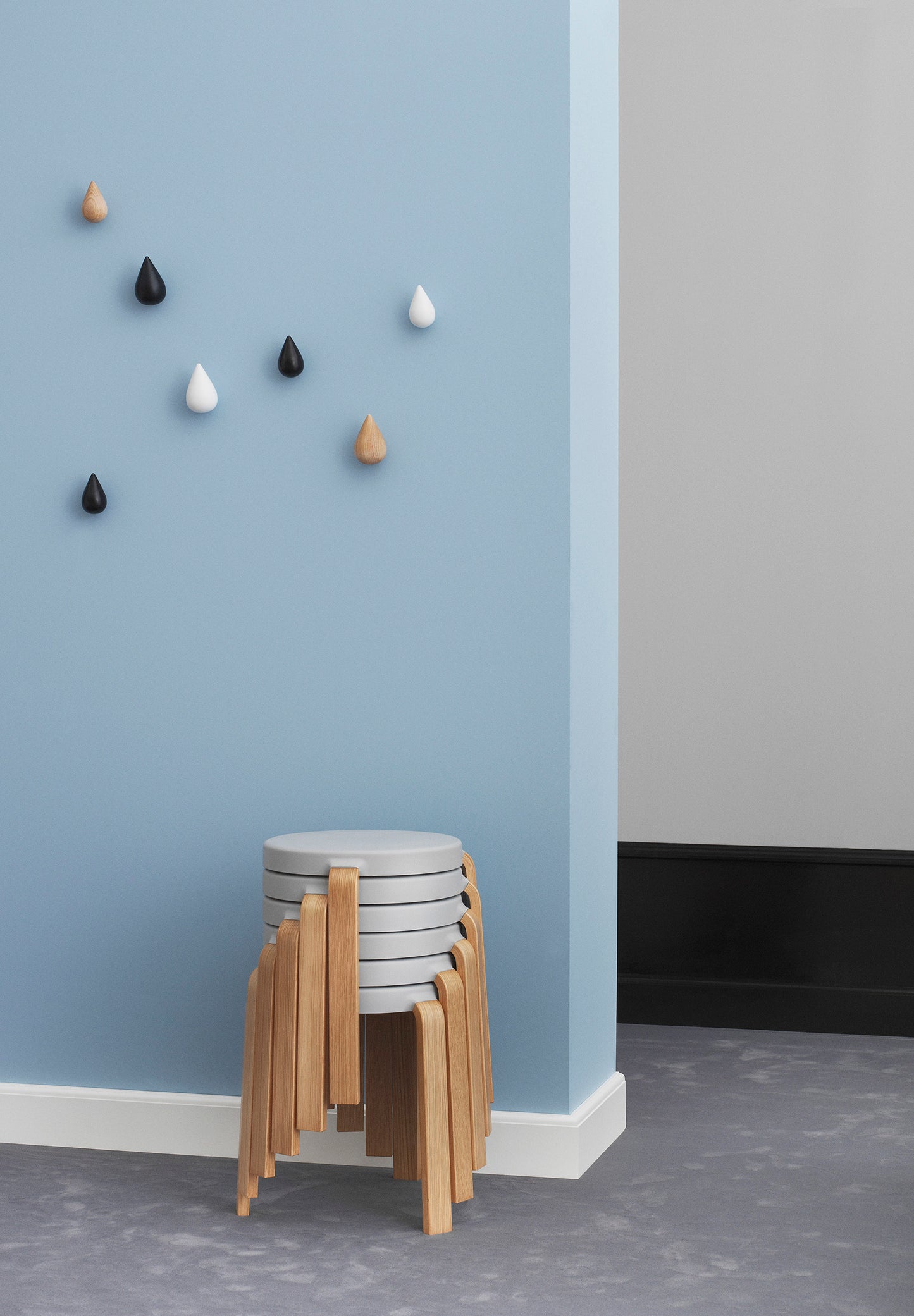Normann Copenhagen Dropit ripustin S 2kpl valkoinen