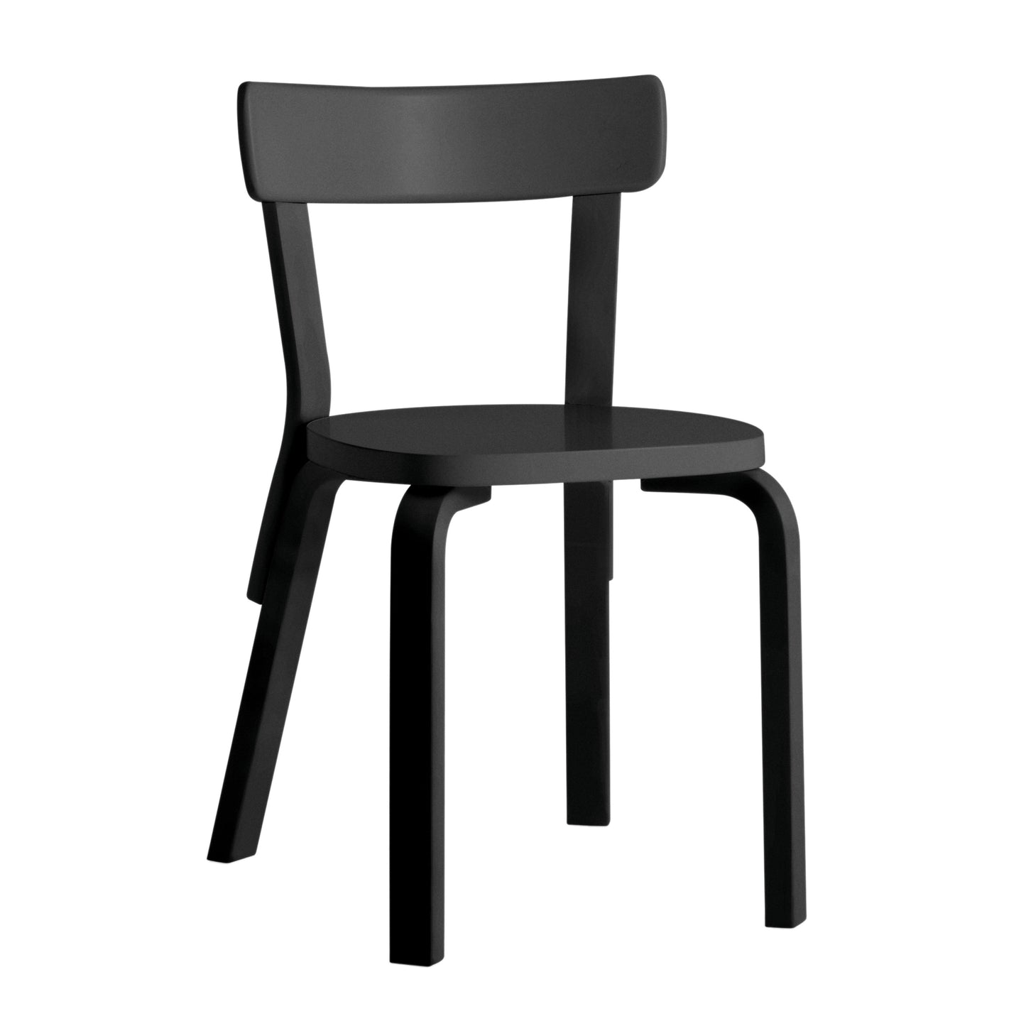 Artek 69 tuoli maalattu musta