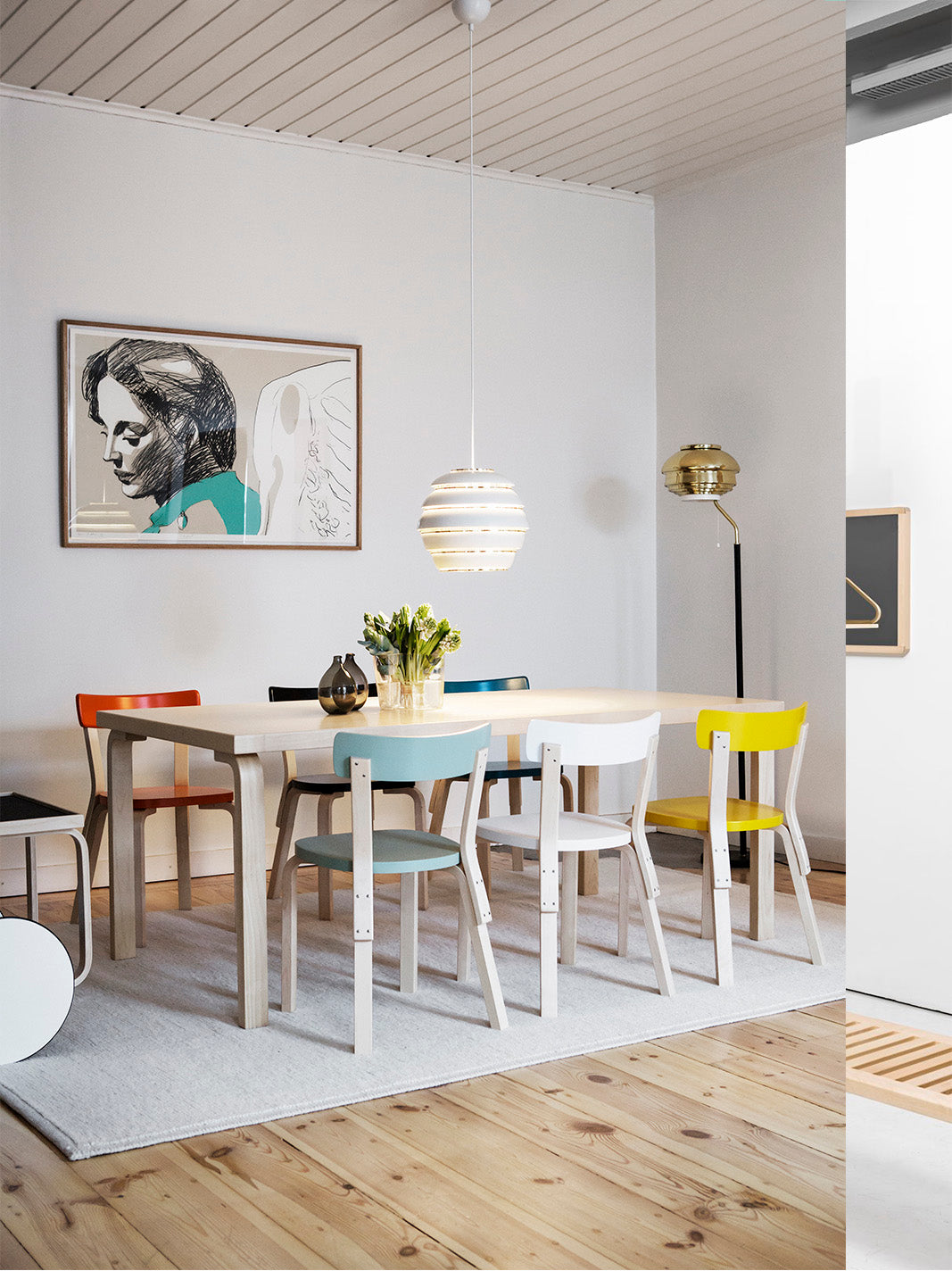 Artek 86 pöytä koivuviilutettu