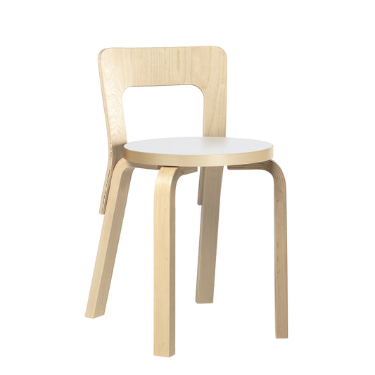 Artek 65 tuoli istuin valkoinen laminaatti