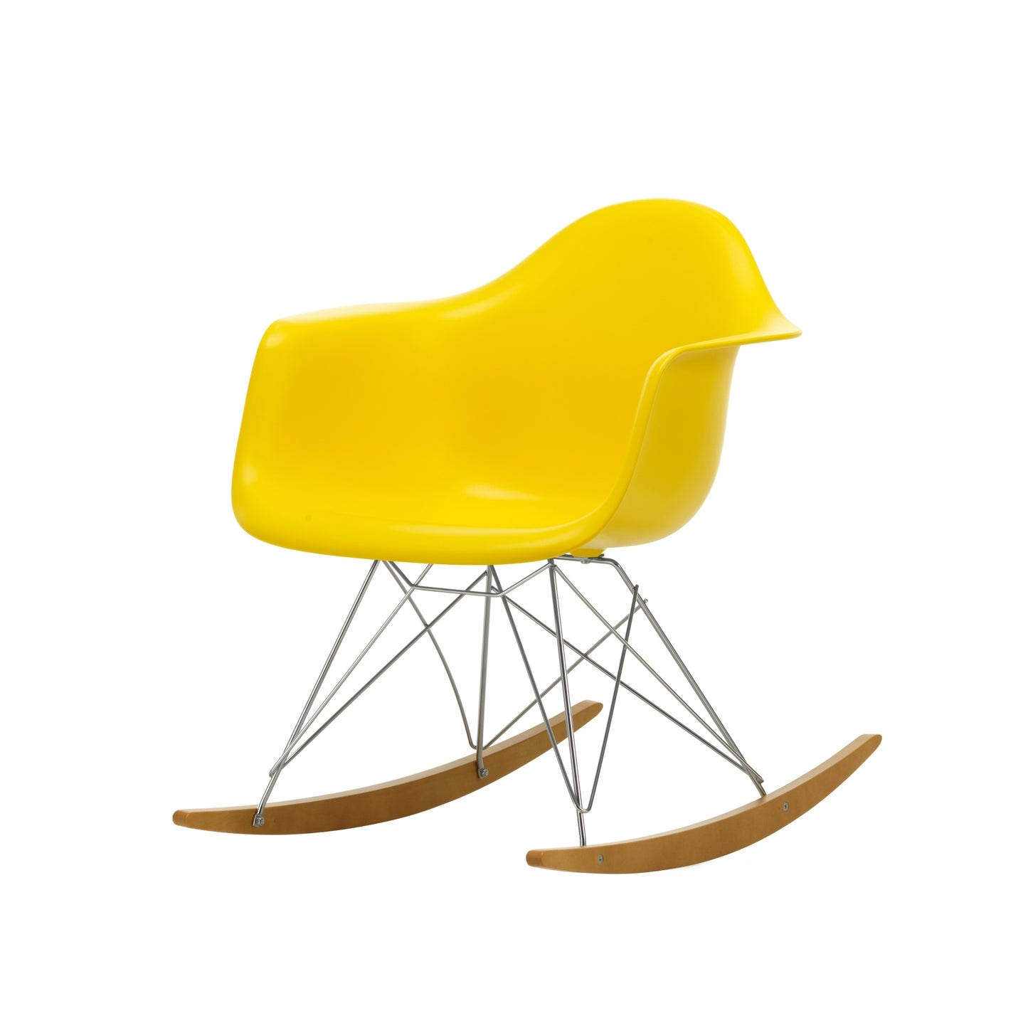 Vitra Eames RAR keinutuoli keltainen/vaahtera