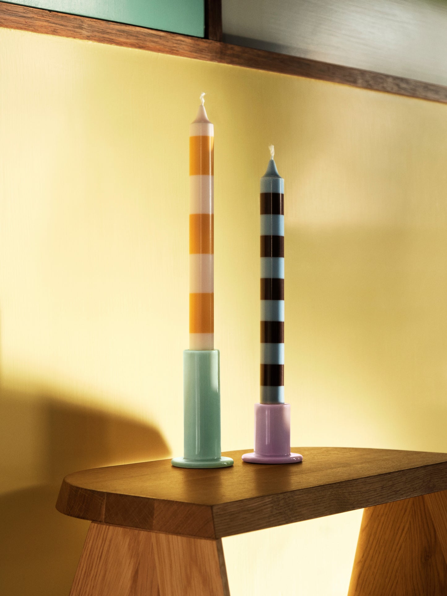 HAY Stripe kynttilä 4kpl bright