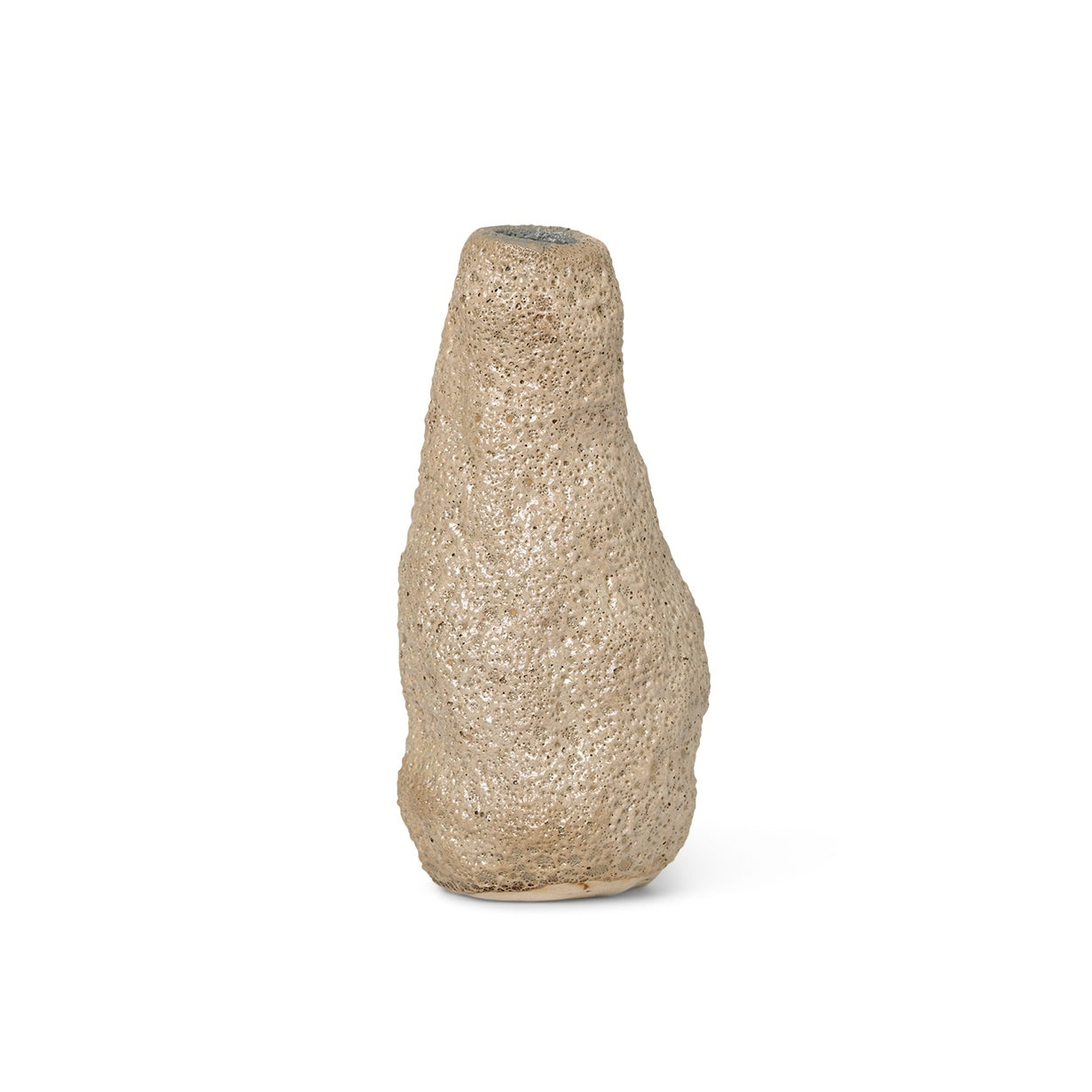 Ferm Living Vulca mini maljakko kiiltävä beige