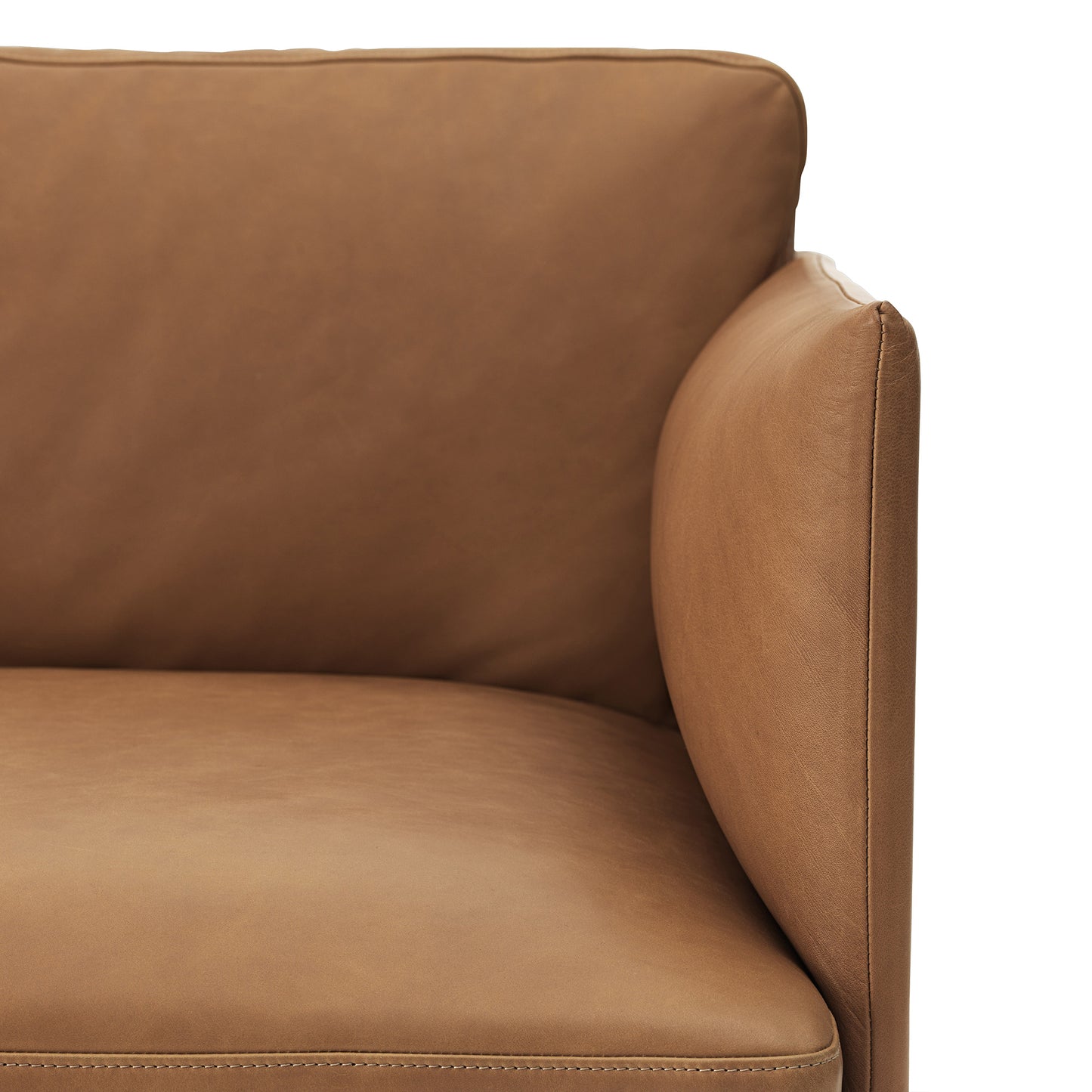 Muuto Outline nojatuoli Cognac nahka/musta