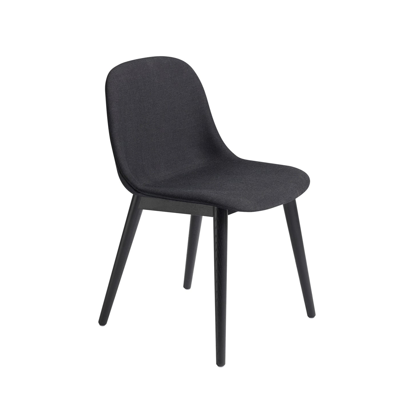 Muuto Fiber tuoli, tammijalat, musta/Remix 183