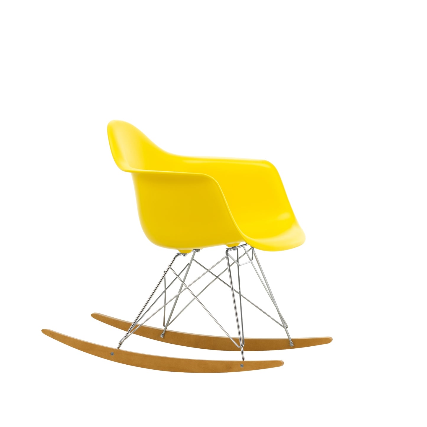 Vitra Eames RAR keinutuoli keltainen/vaahtera