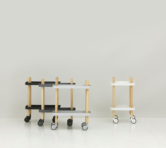 Normann Copenhagen Block tarjoiluvaunu vaaleanharmaa
