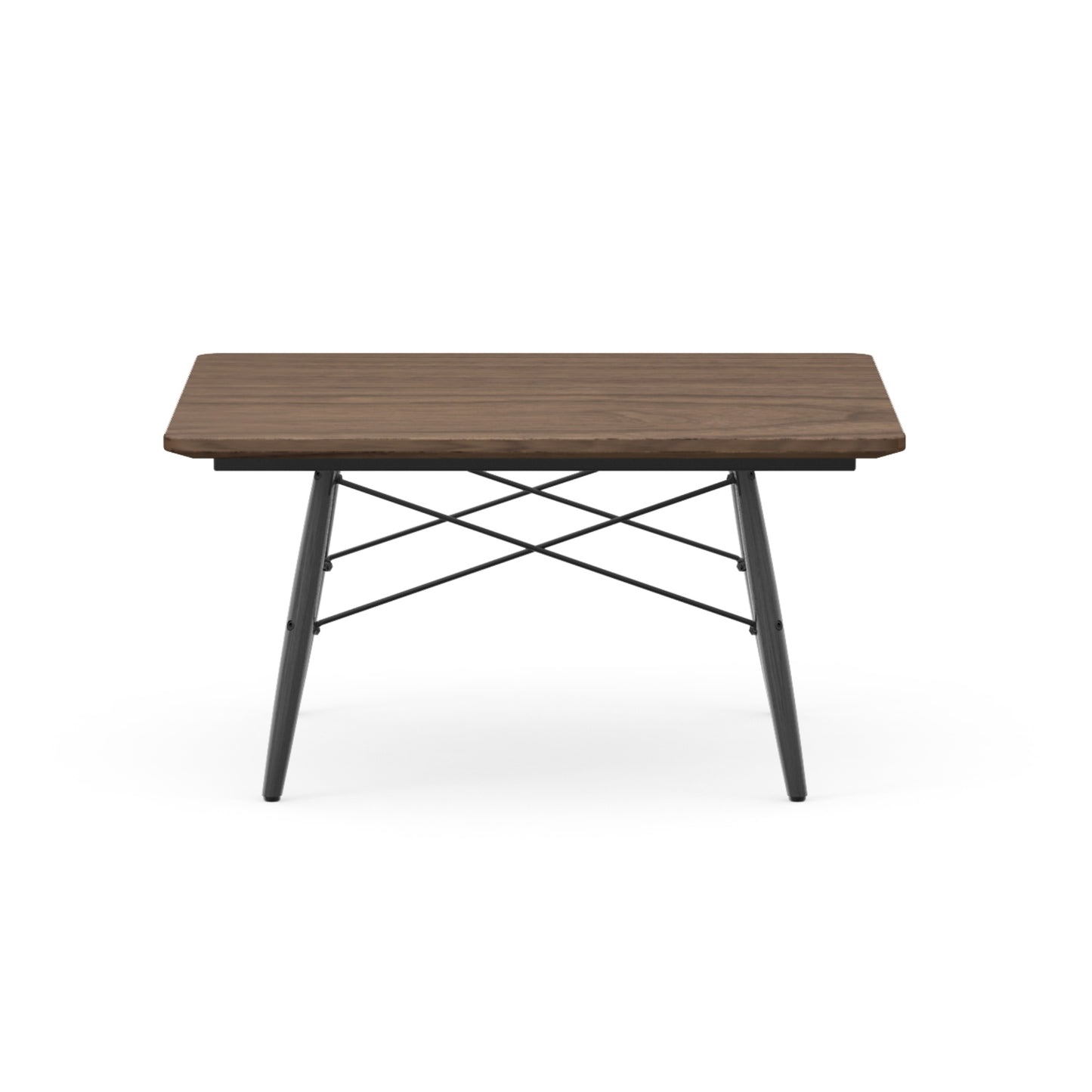 Vitra Eames sohvapöytä 76x76 musta/pähkinä