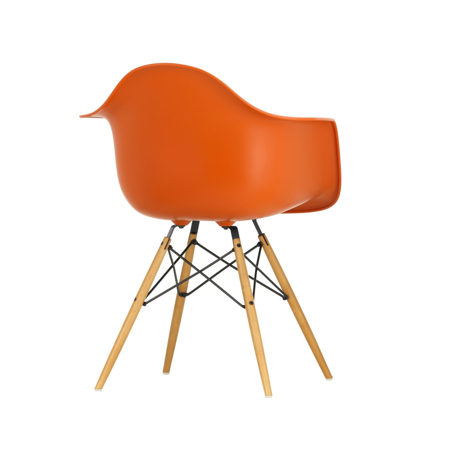 Vitra Eames DAW tuoli oranssi/vaahtera