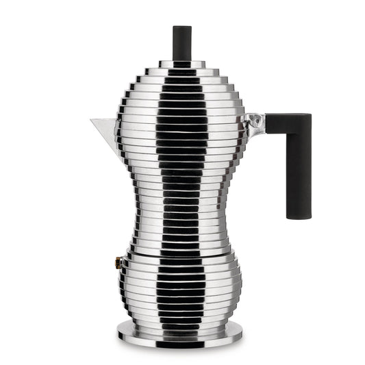 Alessi Pulcina espressopannu 6 kuppia alumiini/musta