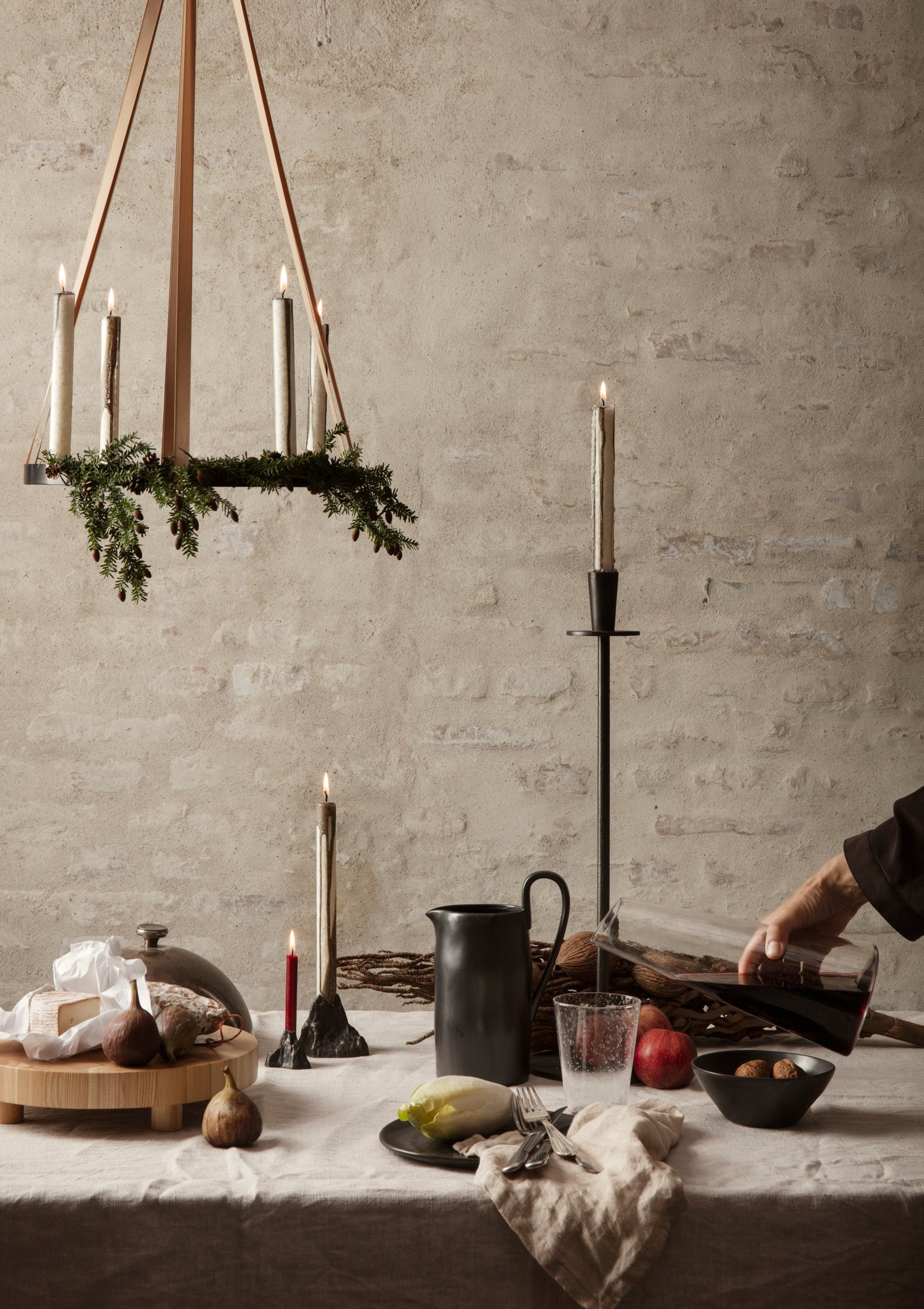 Ferm Living Duo kynttilä 2kpl lämmin harmaa