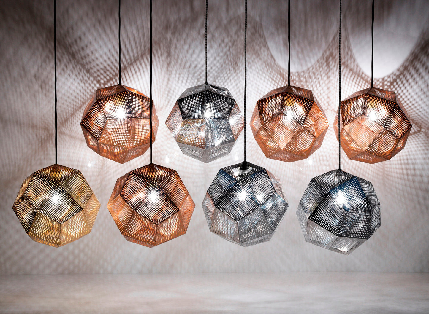 Tom Dixon Etch Shade Stainless Steel valaisin hopea