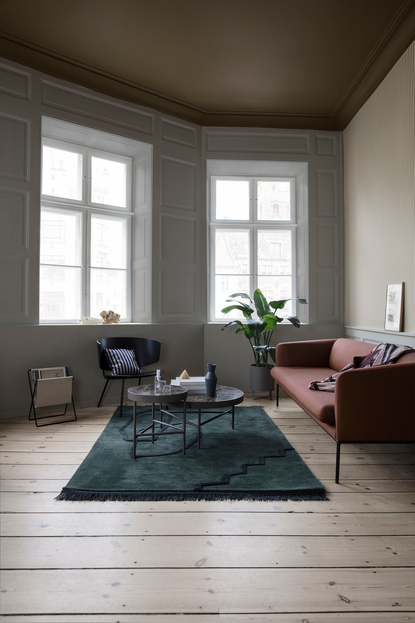 Ferm Living Marble L sohvapöytä ruskea marmori